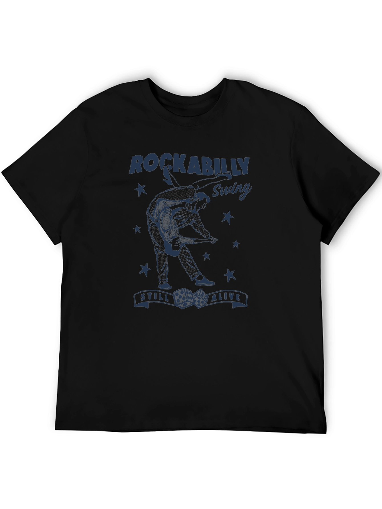 Rockabilly Swing Graphic Tee - Black