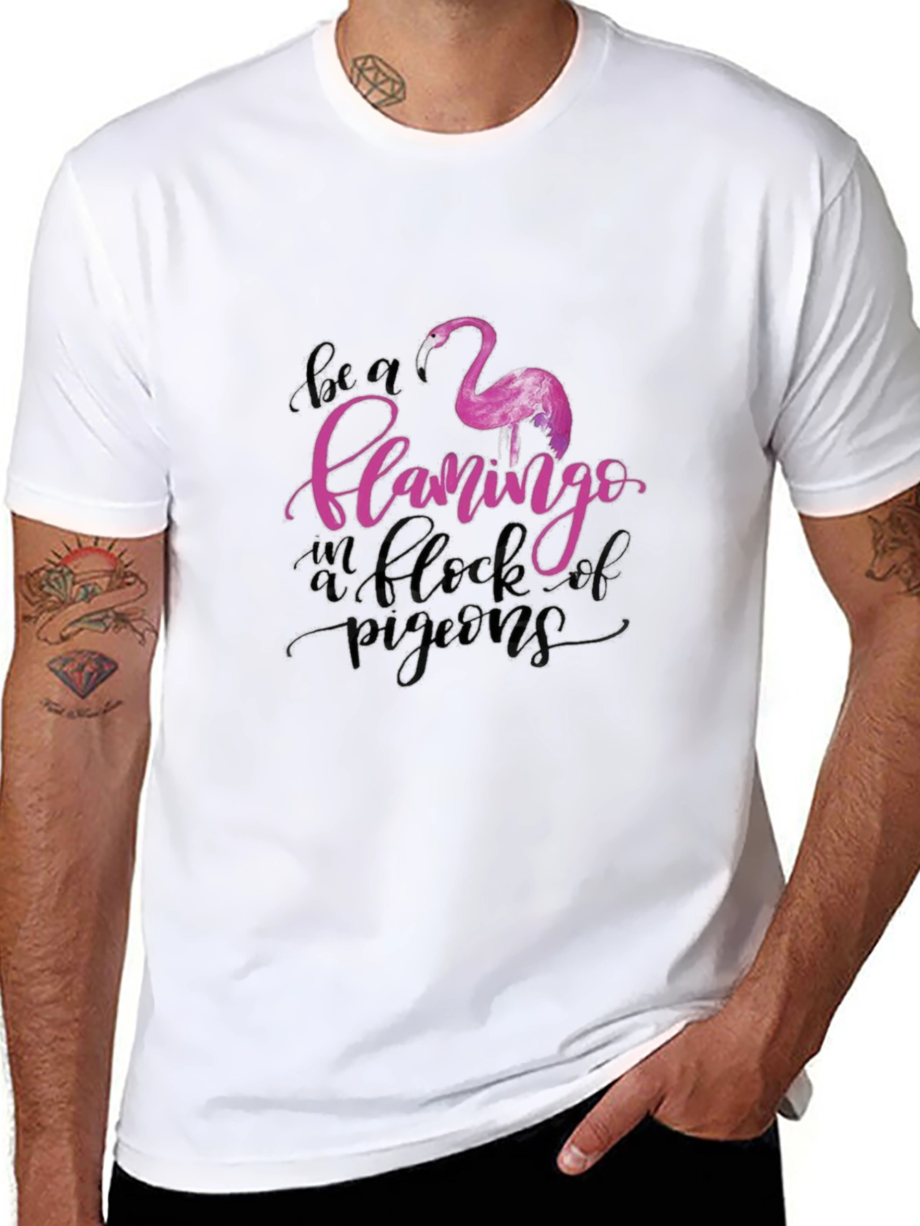 Be a Flamingo Tee - Unique Graphic Design
