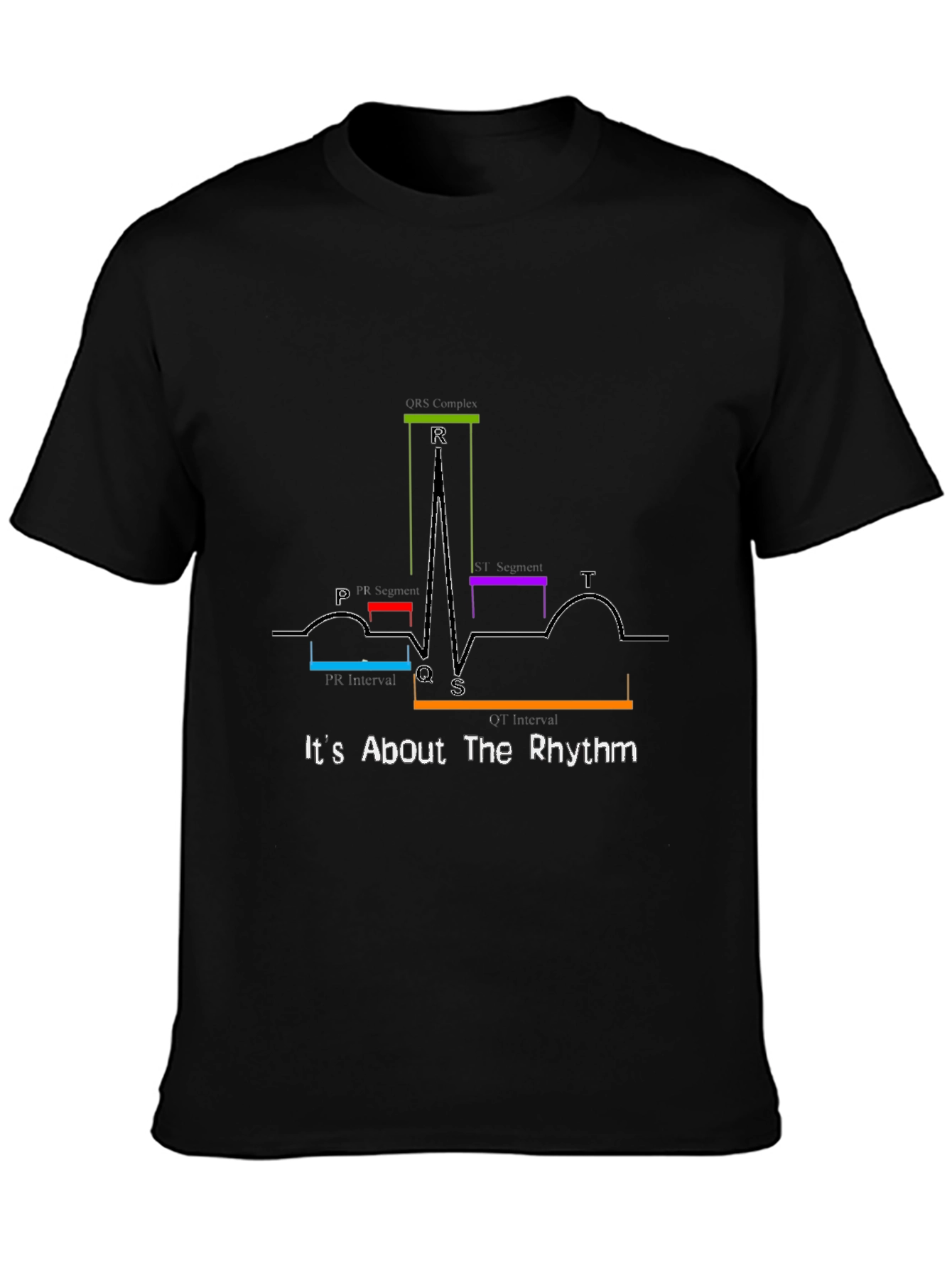 Its About The Rhythm ECG Black T-Shirt