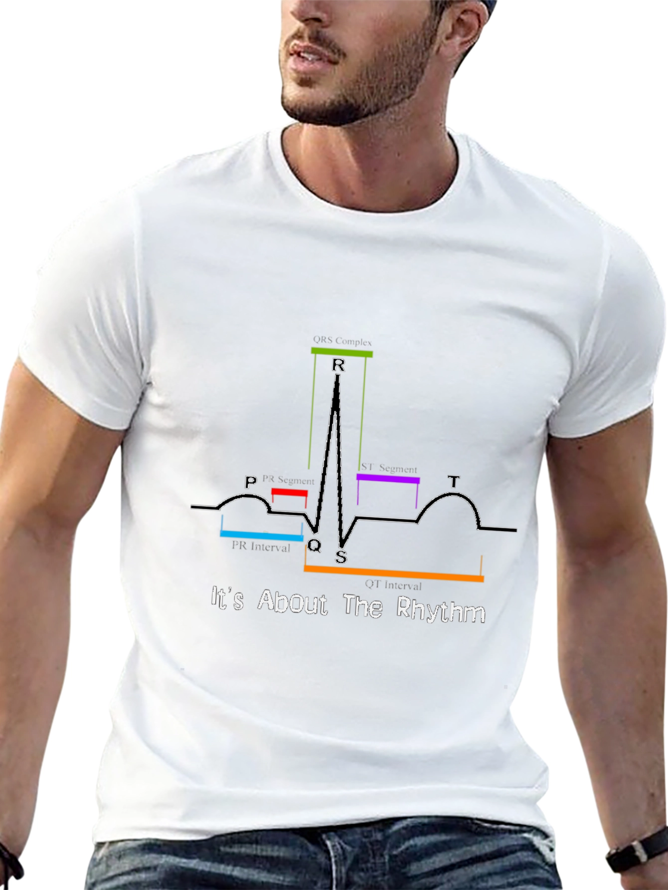 Its About The Rhythm ECG Black T-Shirt