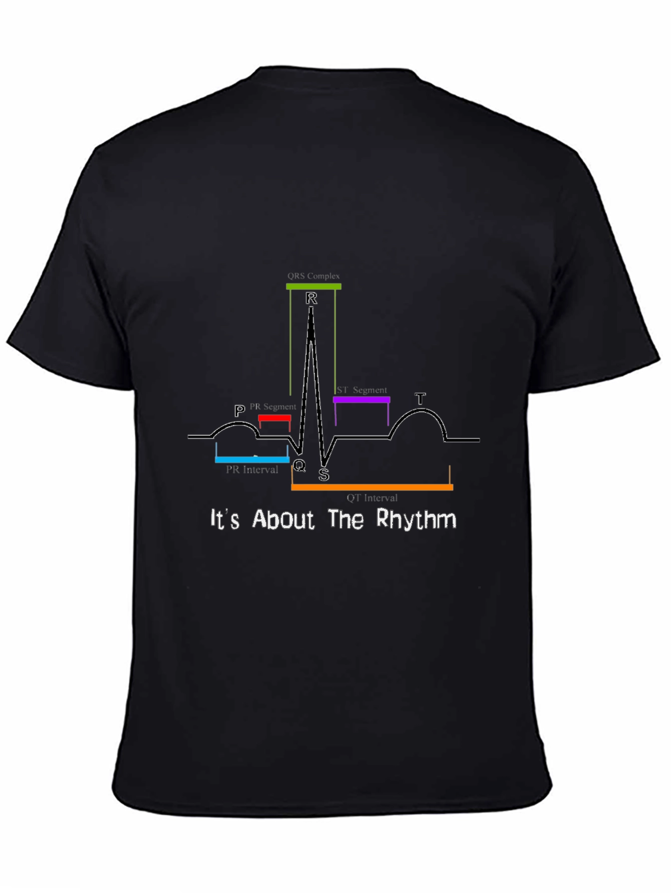 Its About The Rhythm ECG Black T-Shirt