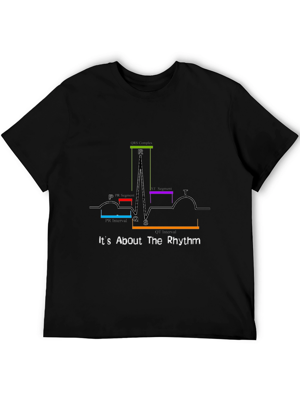 Its About The Rhythm ECG Black T-Shirt