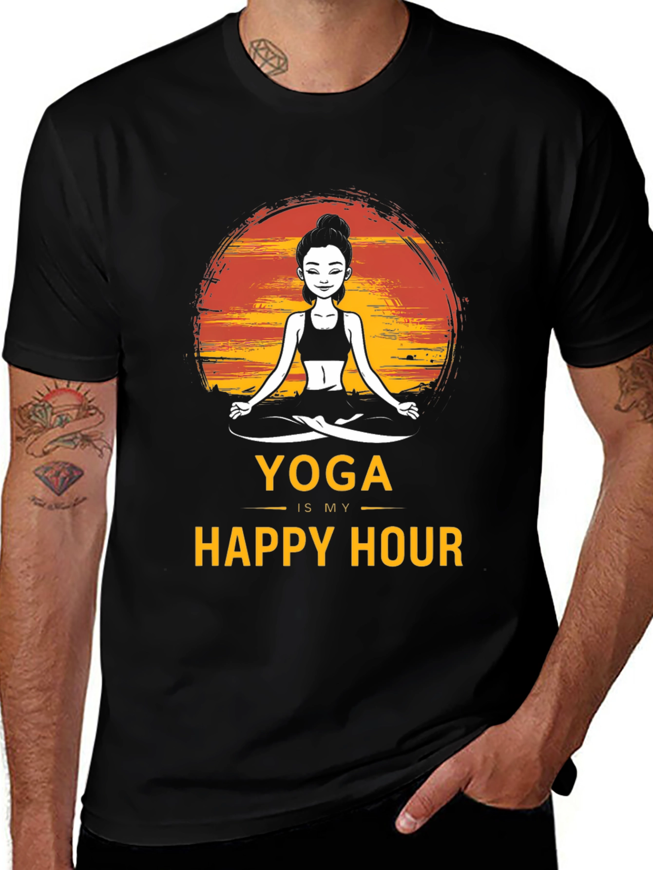 Yoga Is My Happy Hour Graphic Tee