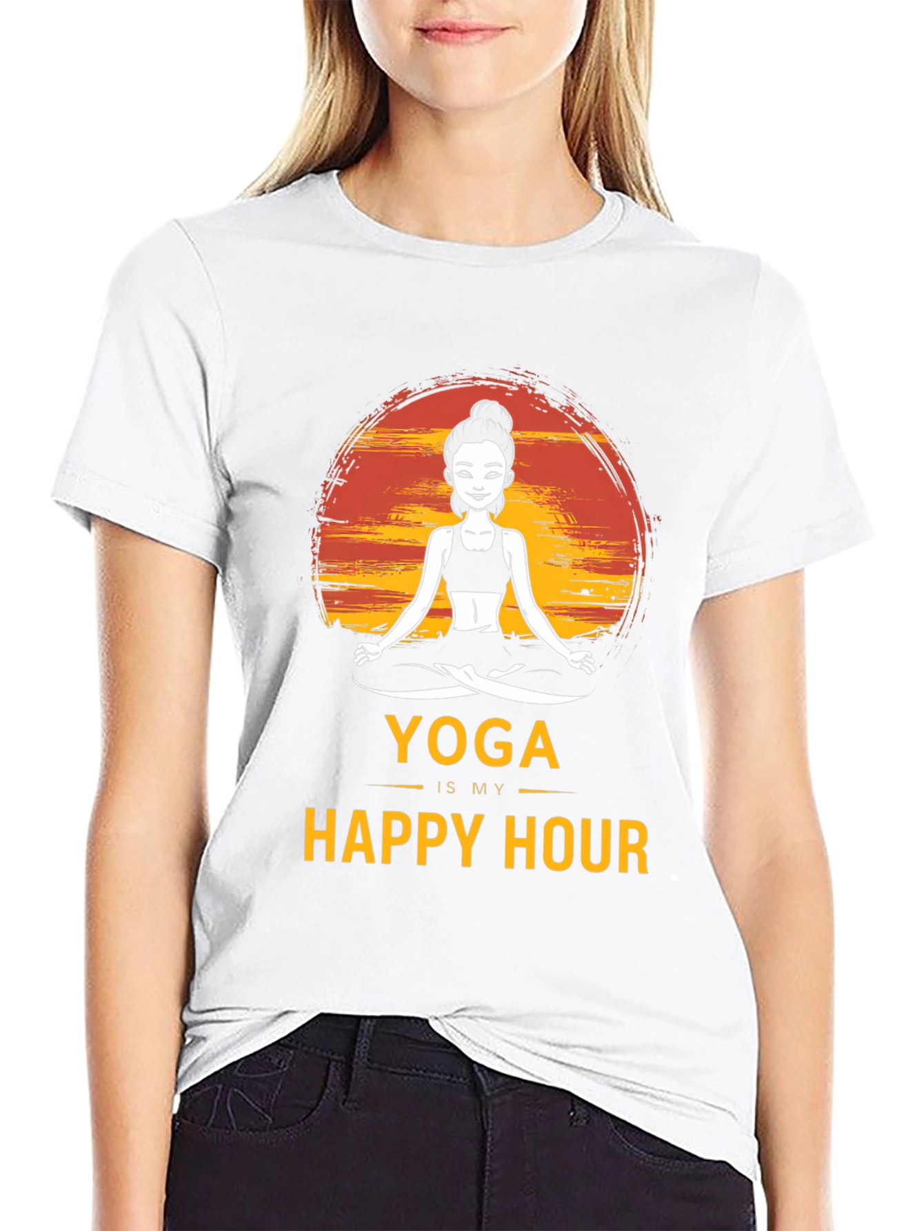 Yoga Is My Happy Hour Graphic Tee