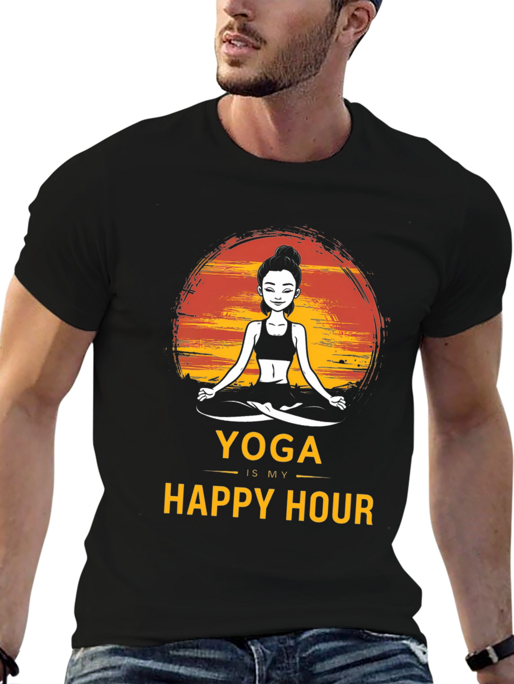 Yoga Is My Happy Hour Graphic Tee