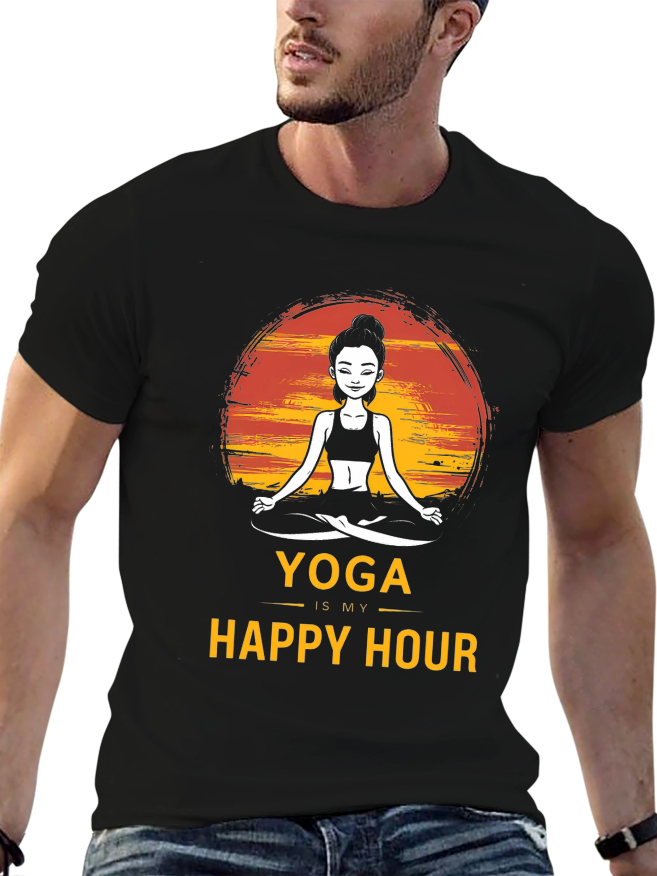 Yoga Is My Happy Hour Graphic Tee