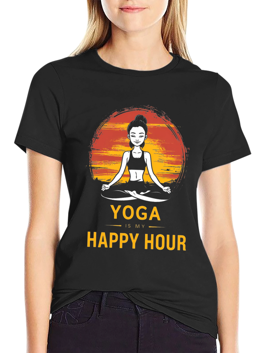 Yoga Is My Happy Hour Graphic Tee