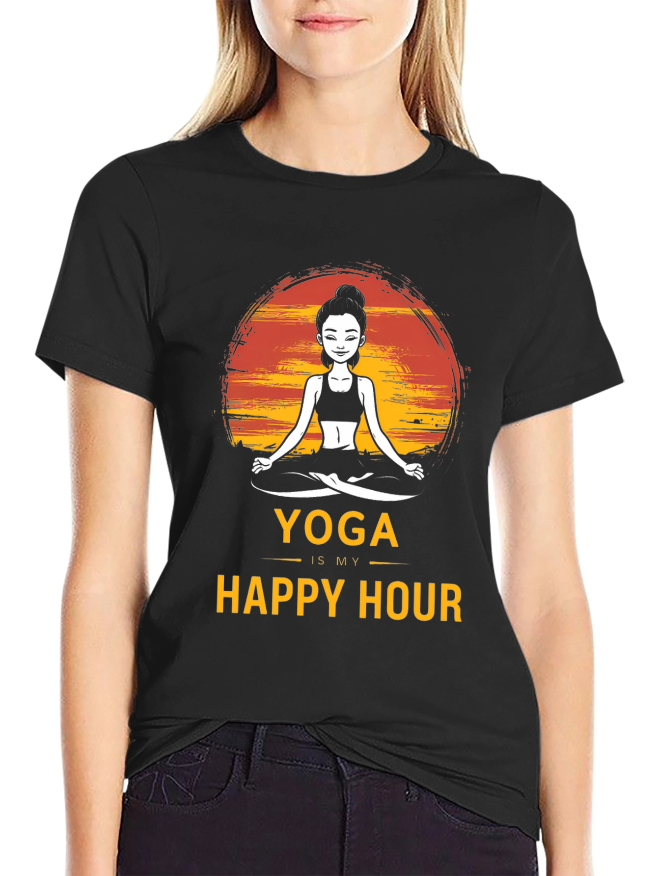 Yoga Is My Happy Hour Graphic Tee
