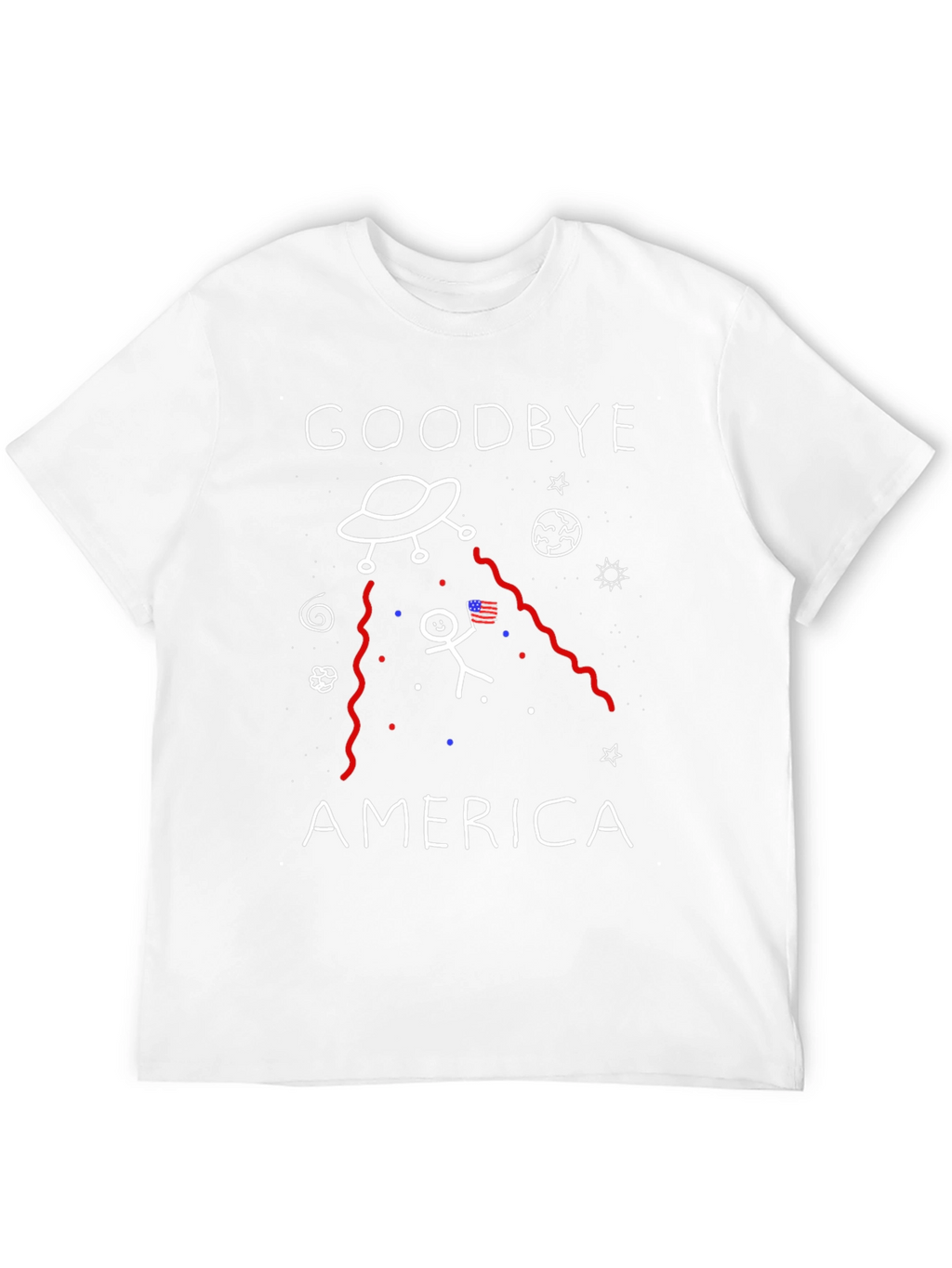 Goodbye America T-Shirt Alien Abduction Tee