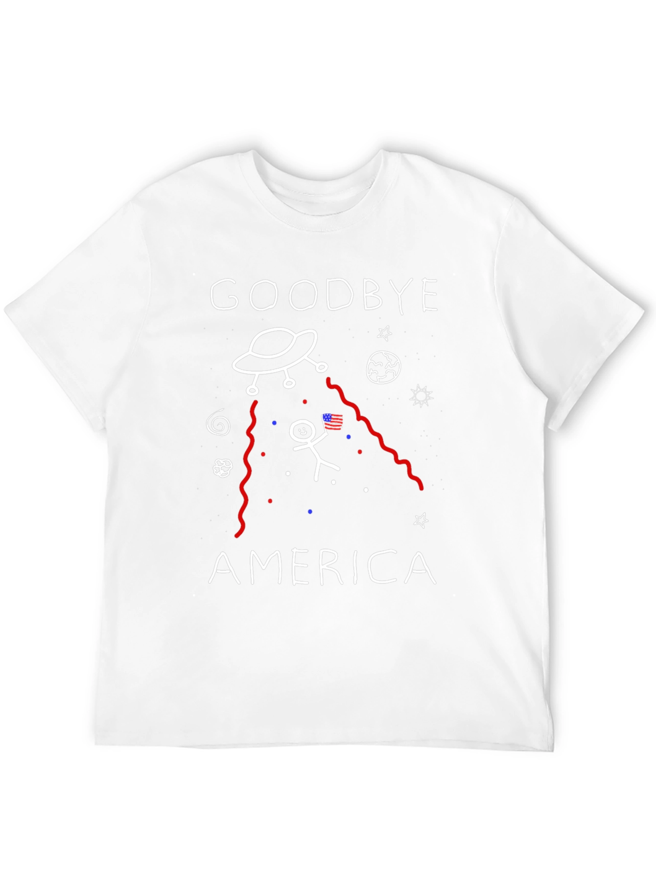 Goodbye America T-Shirt Alien Abduction Tee