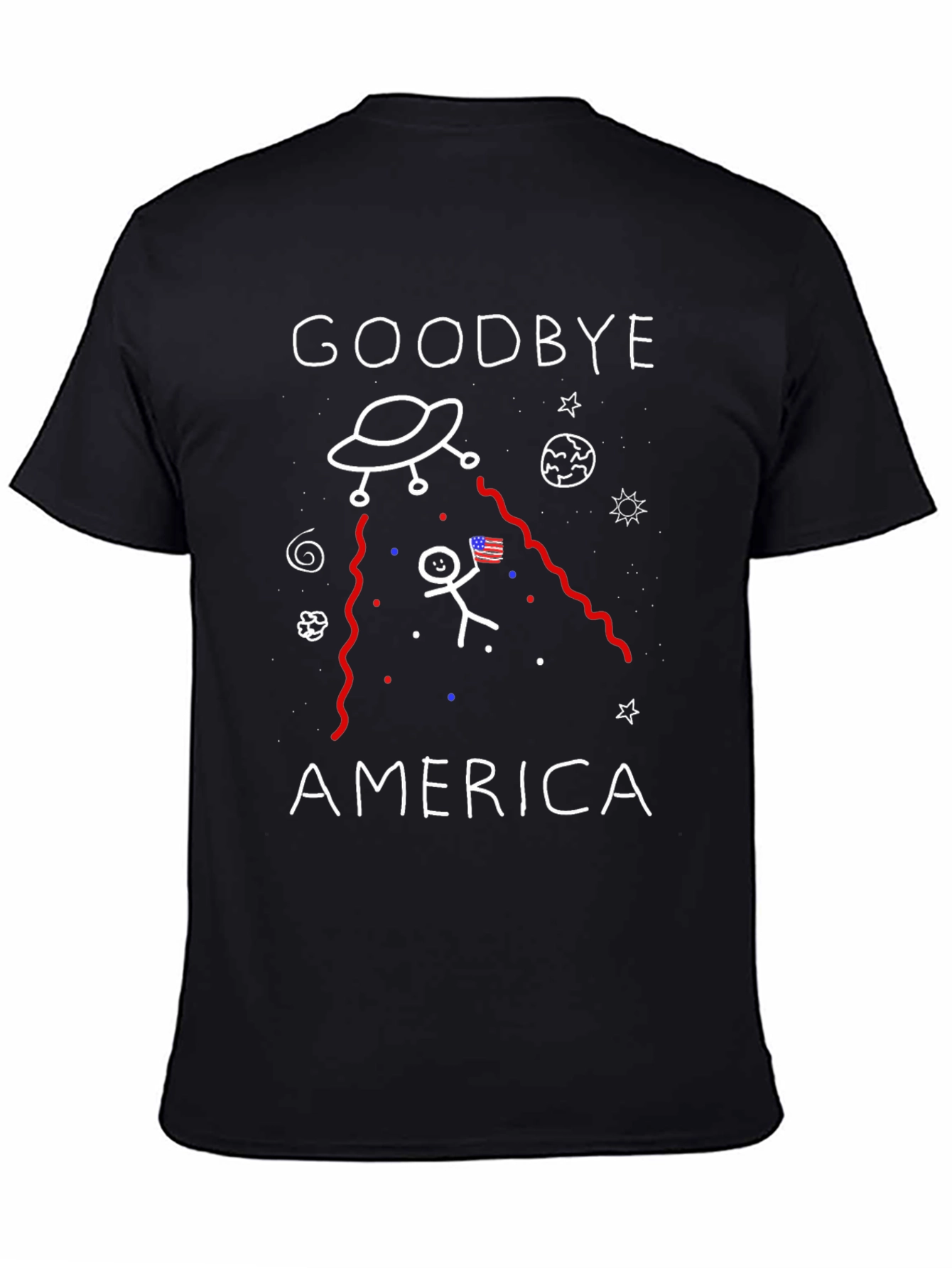 Goodbye America T-Shirt Alien Abduction Tee