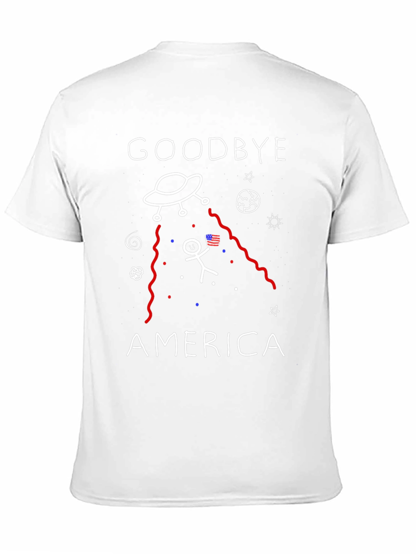 Goodbye America T-Shirt Alien Abduction Tee