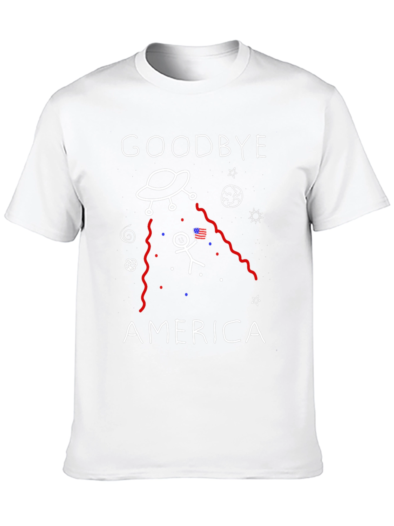 Goodbye America T-Shirt Alien Abduction Tee