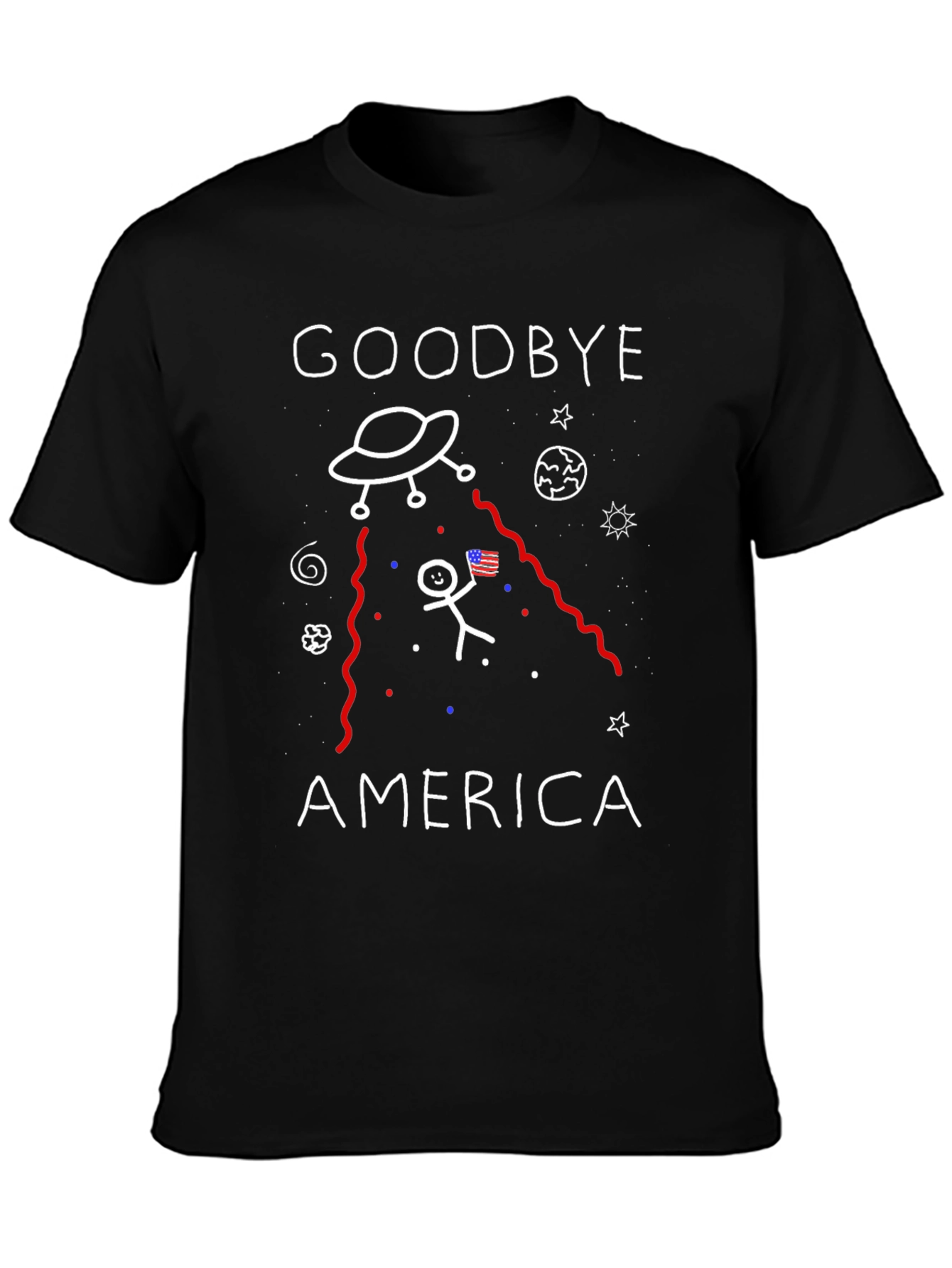 Goodbye America T-Shirt Alien Abduction Tee