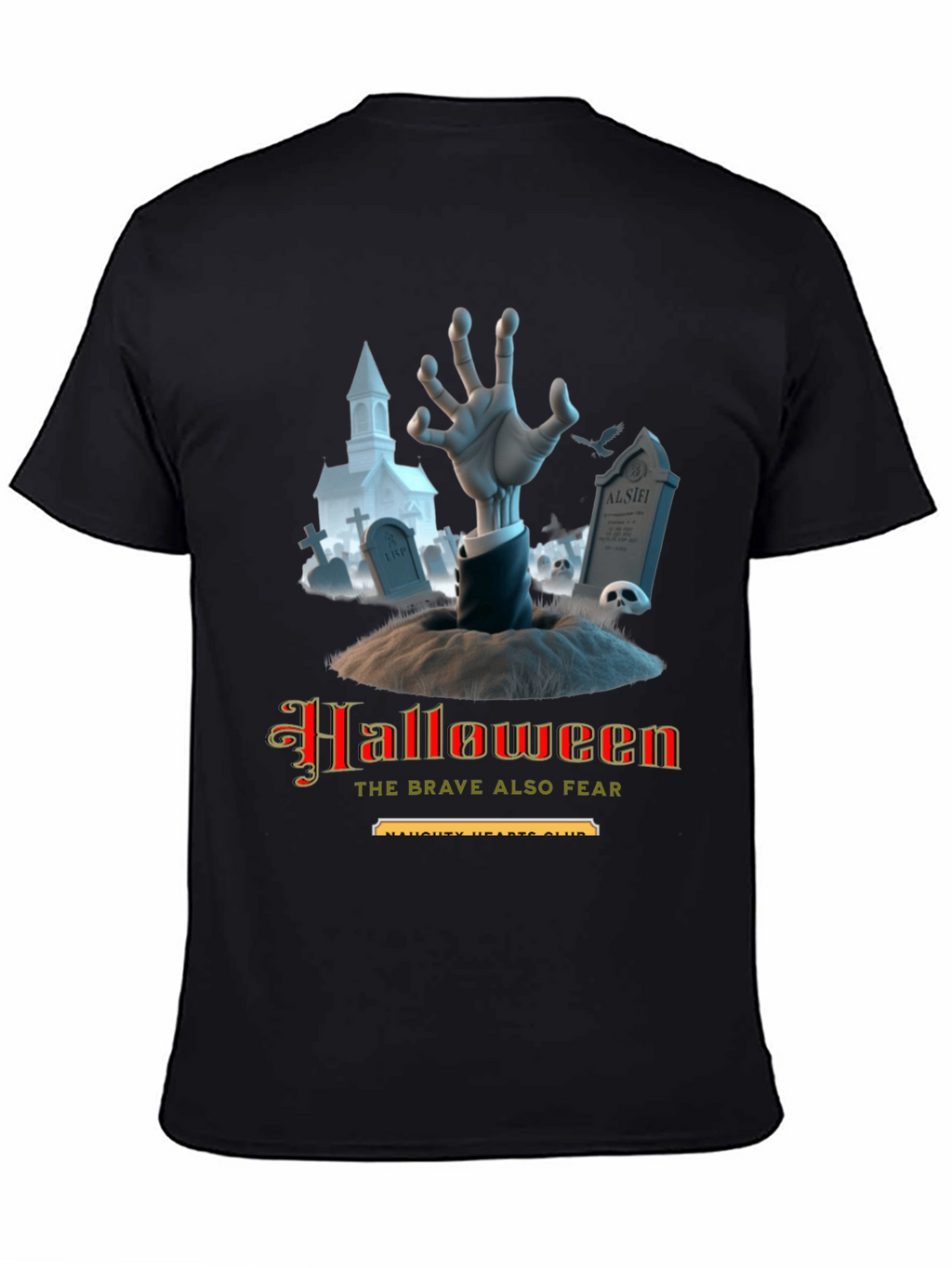 Halloween Zombie Hand Graphic T-Shirt