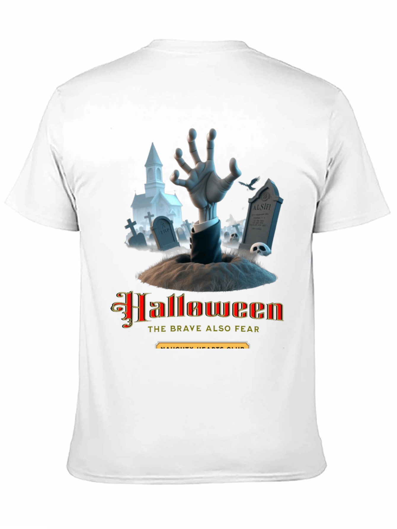 Halloween Zombie Hand Graphic T-Shirt
