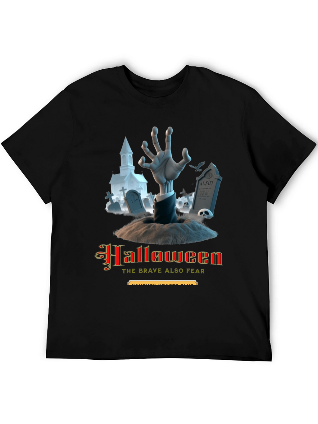 Halloween Zombie Hand Graphic T-Shirt