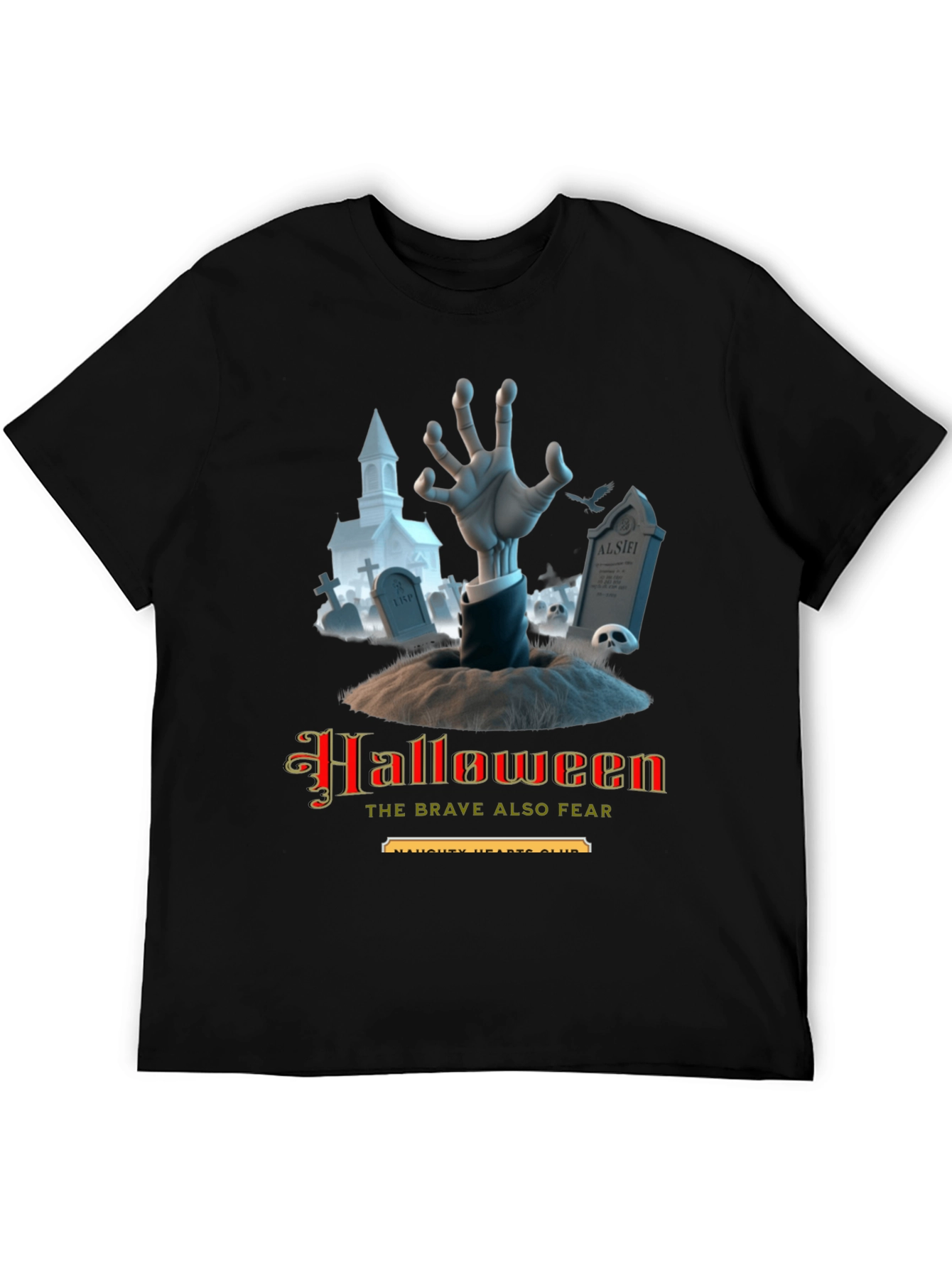 Halloween Zombie Hand Graphic T-Shirt