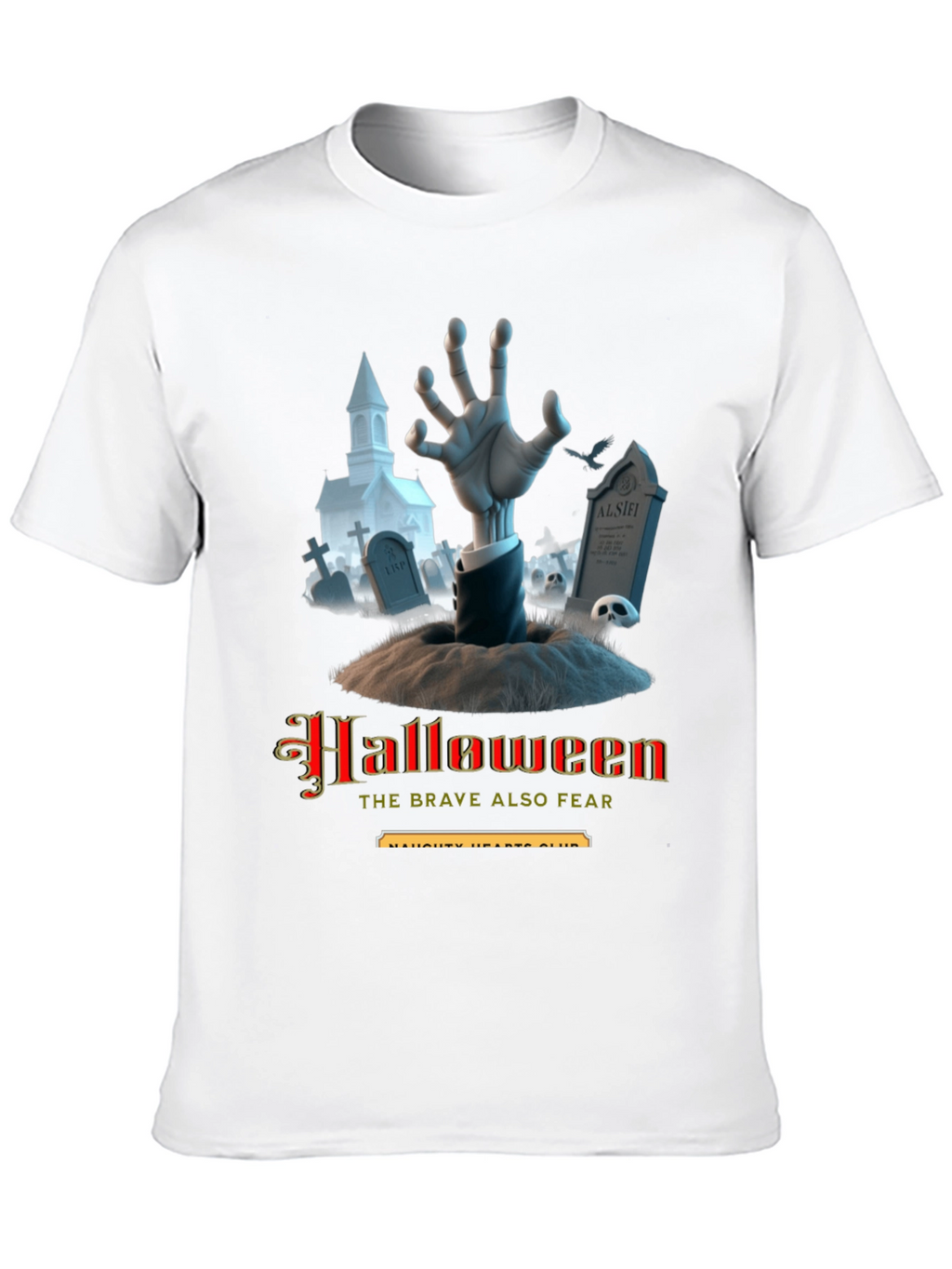 Halloween Zombie Hand Graphic T-Shirt