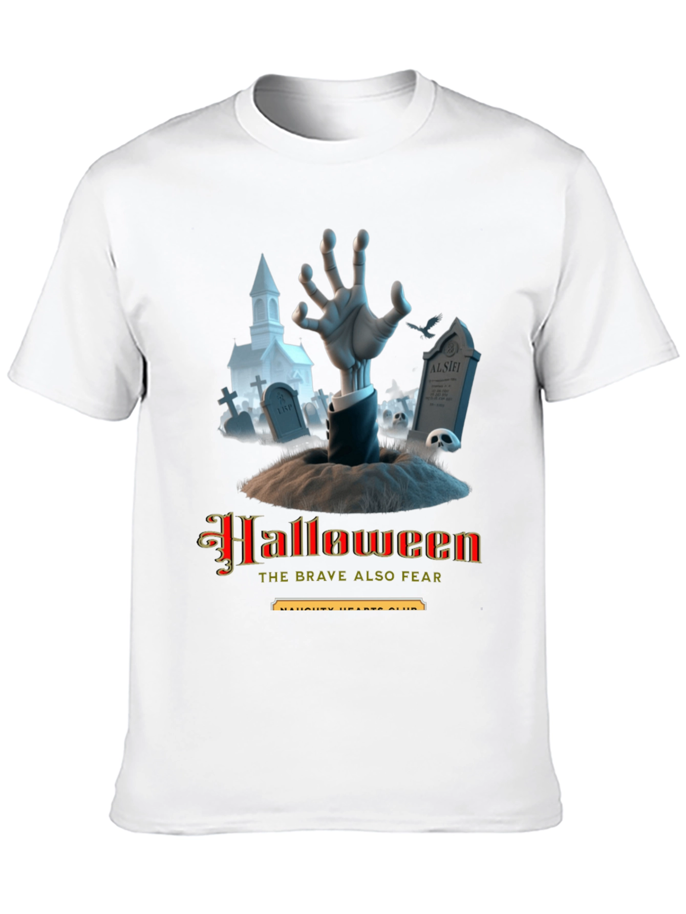 Halloween Zombie Hand Graphic T-Shirt