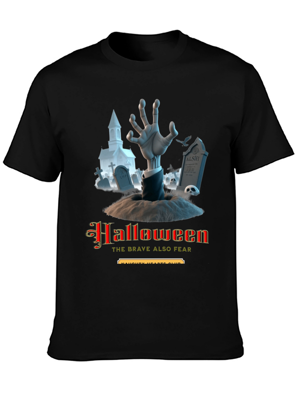 Halloween Zombie Hand Graphic T-Shirt