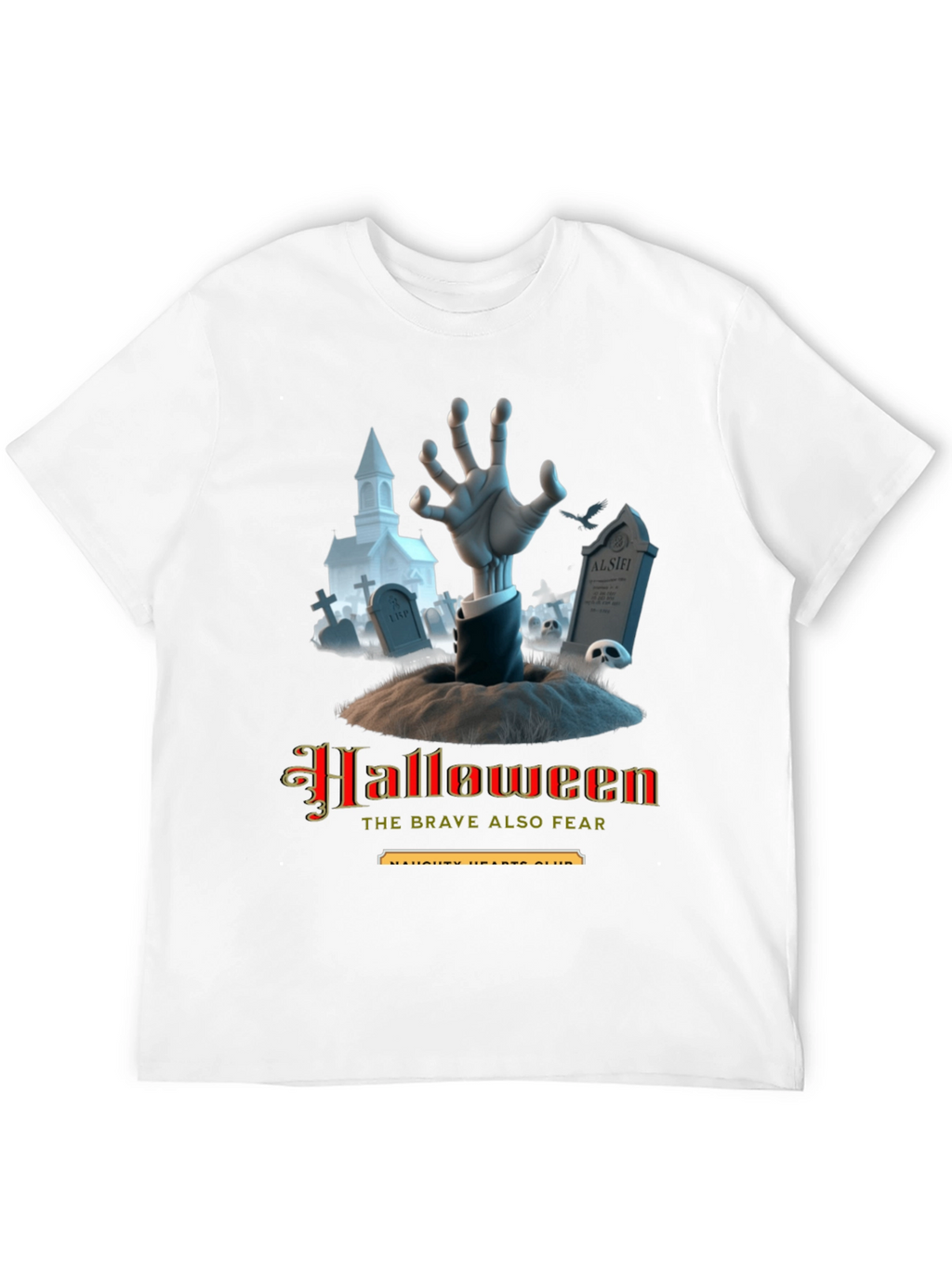 Halloween Zombie Hand Graphic T-Shirt