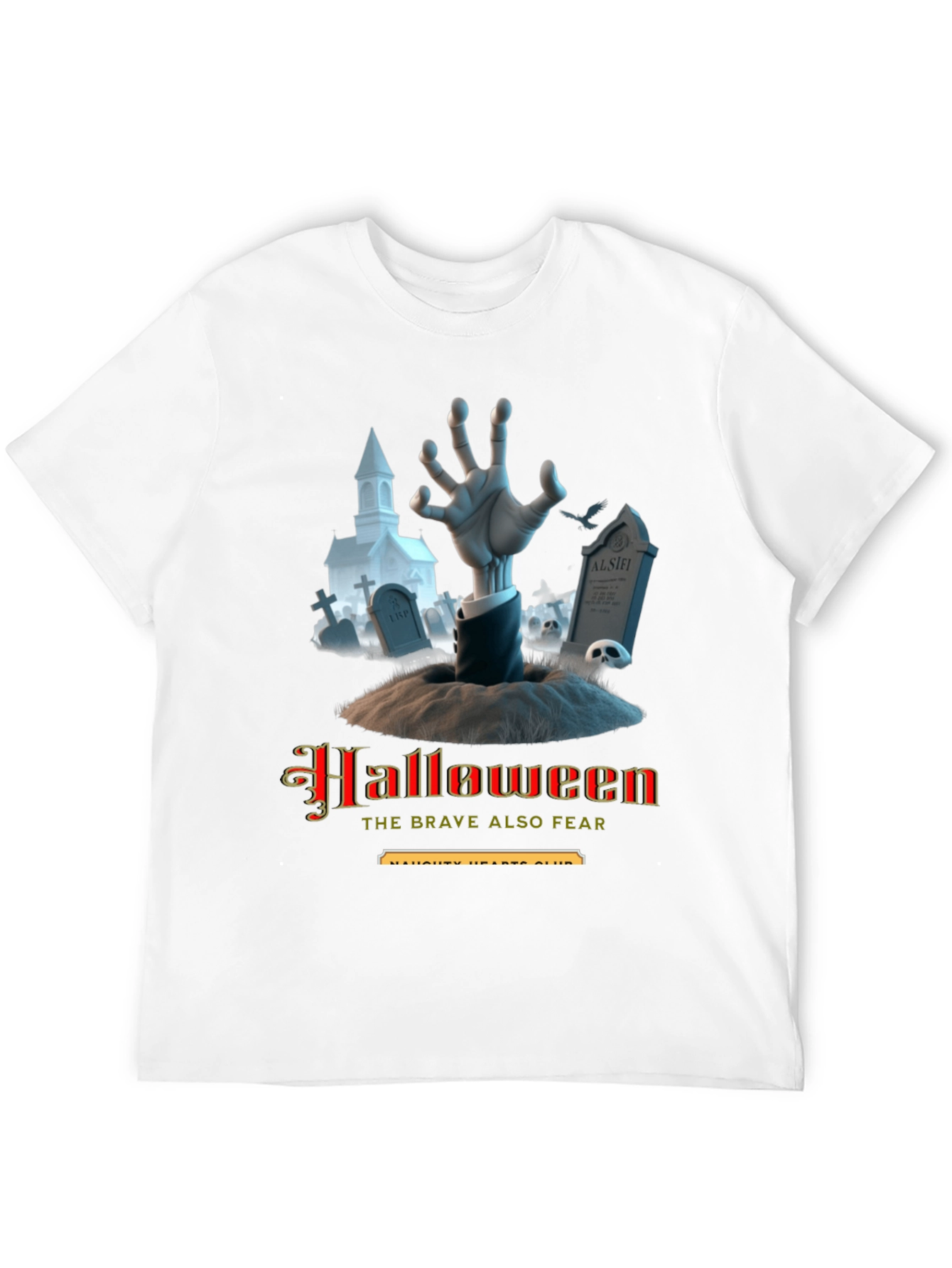 Halloween Zombie Hand Graphic T-Shirt