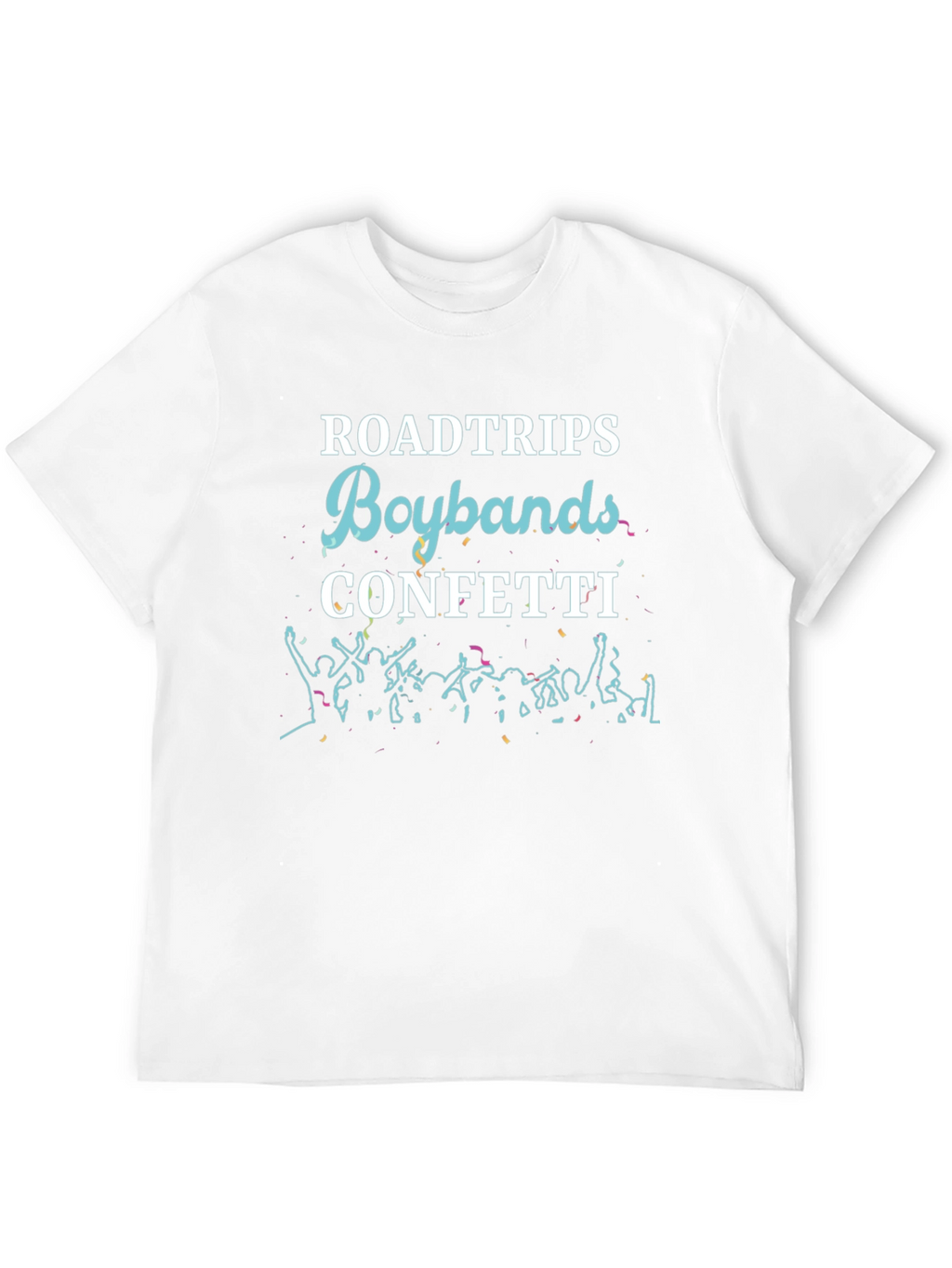 Roadtrips Boybands Confetti Black Graphic Tee