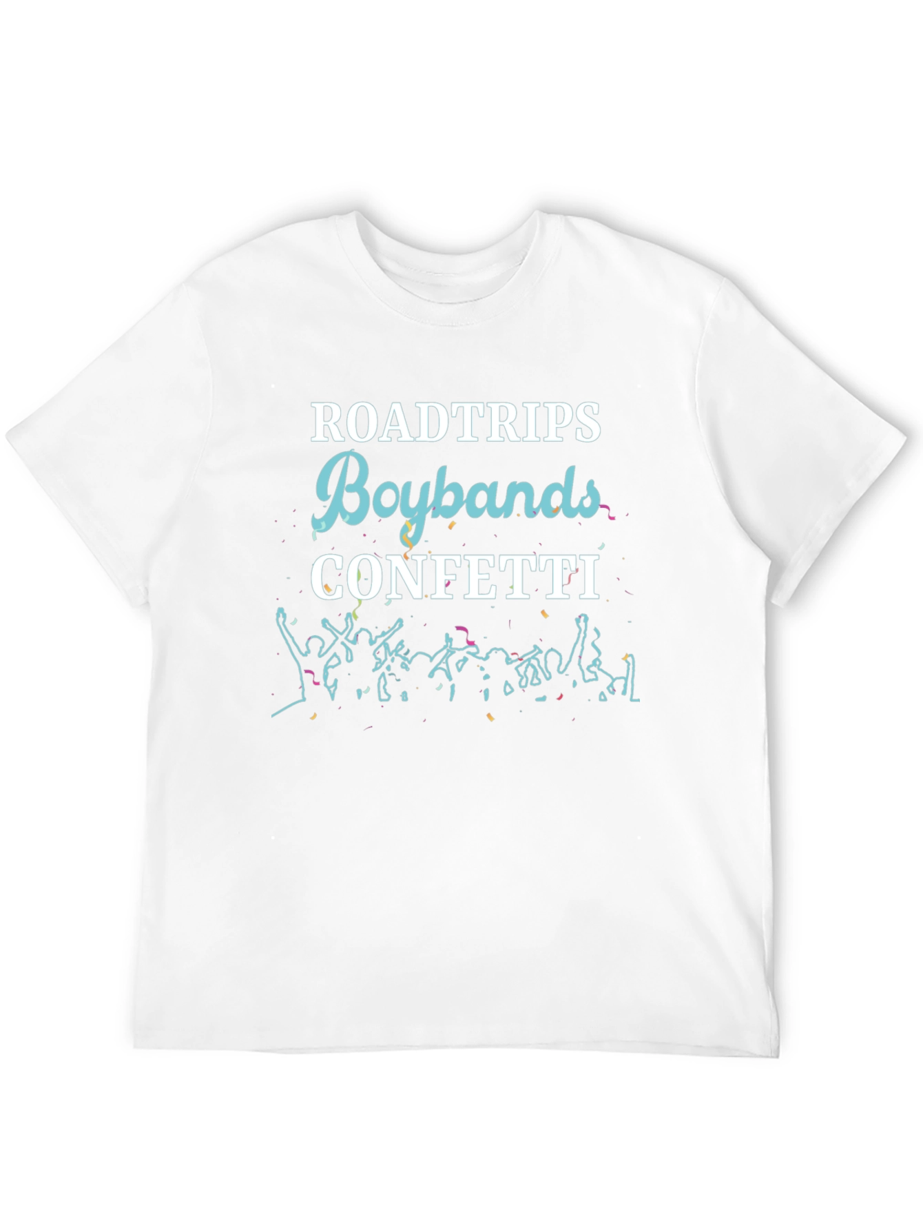 Roadtrips Boybands Confetti Black Graphic Tee