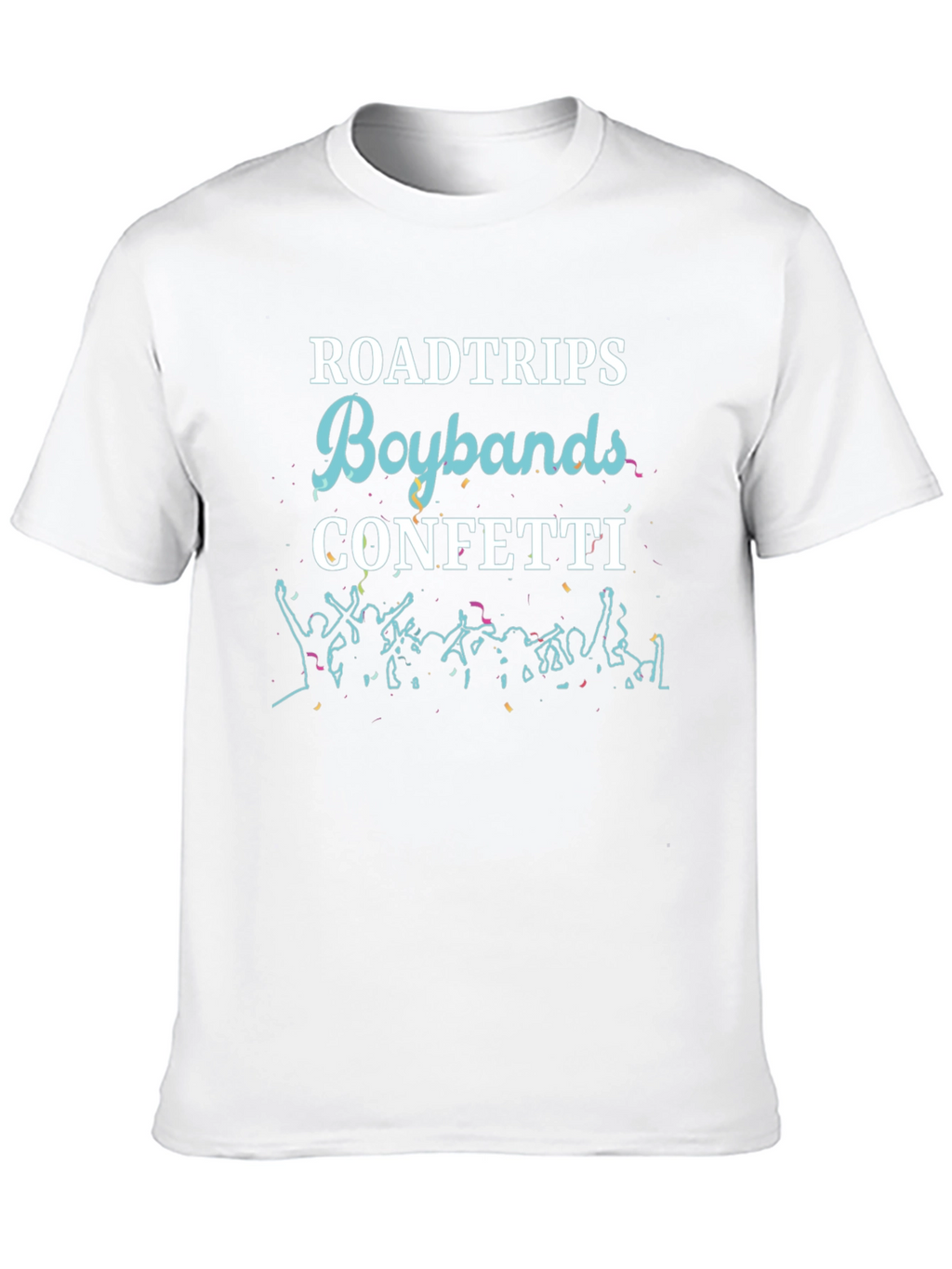 Roadtrips Boybands Confetti Black Graphic Tee