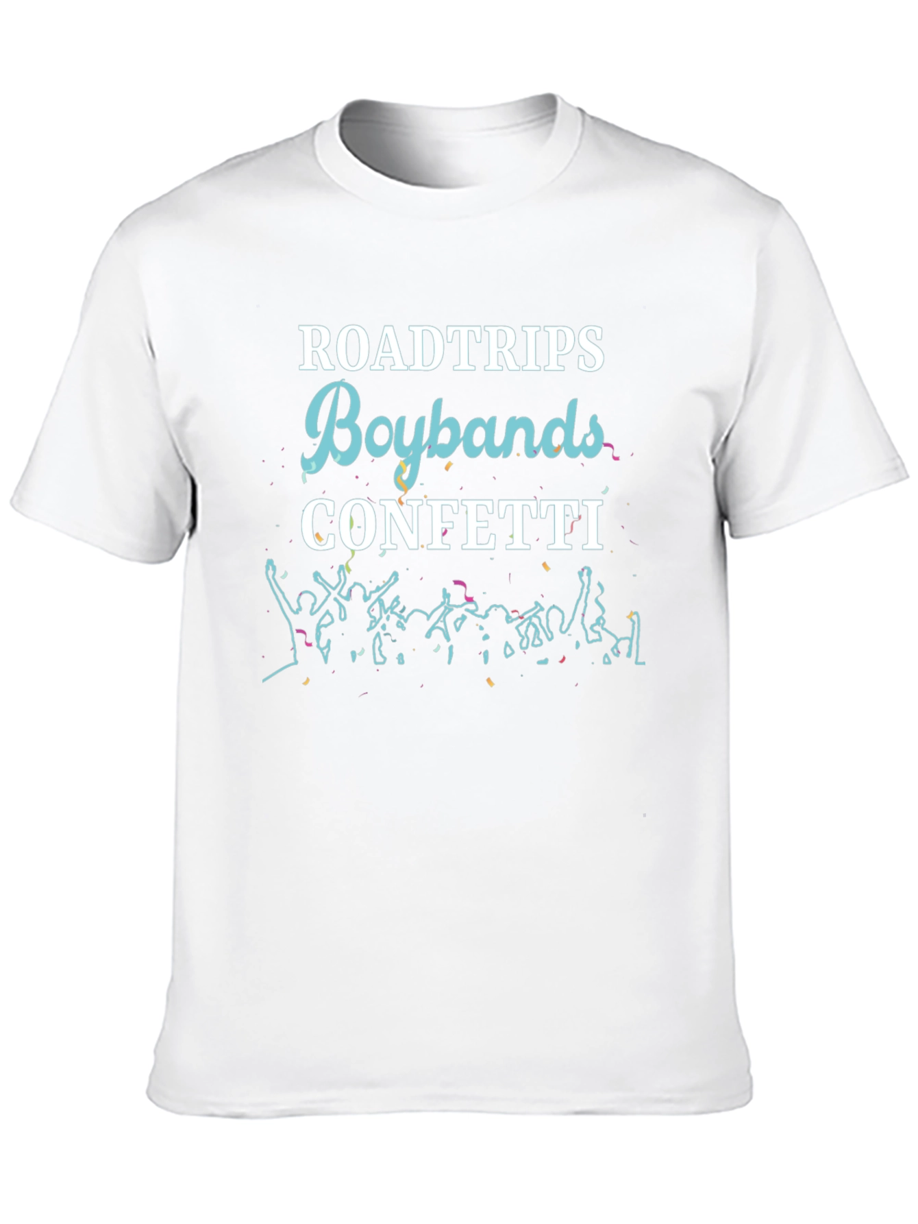 Roadtrips Boybands Confetti Black Graphic Tee