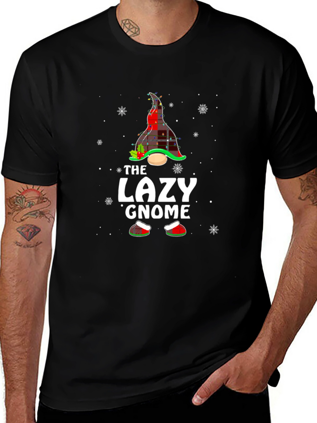 The Lazy Gnome Christmas Graphic Tee
