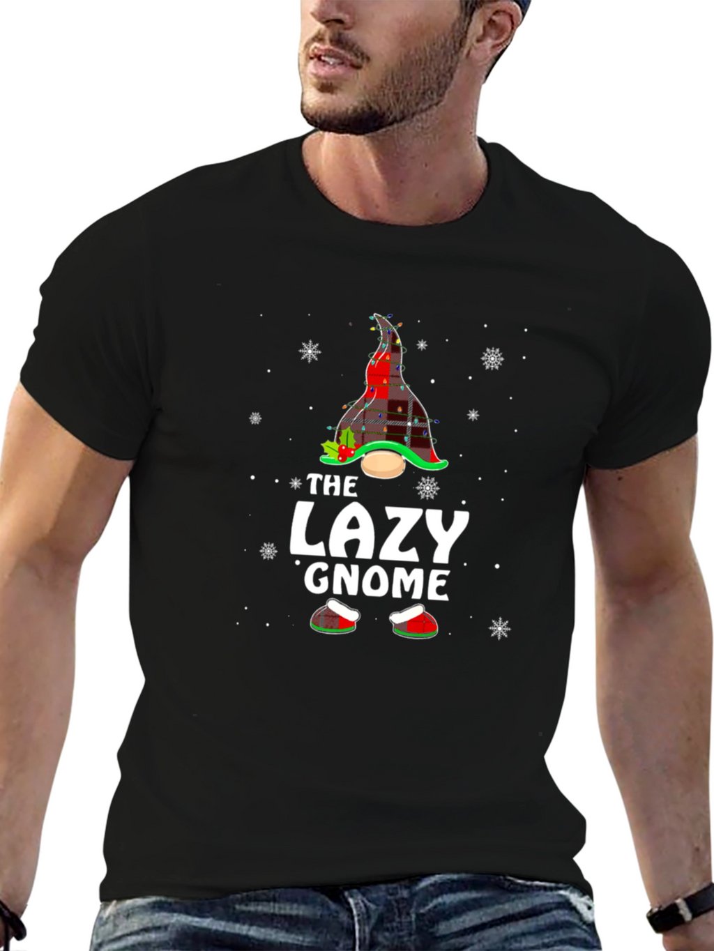 The Lazy Gnome Christmas Graphic Tee
