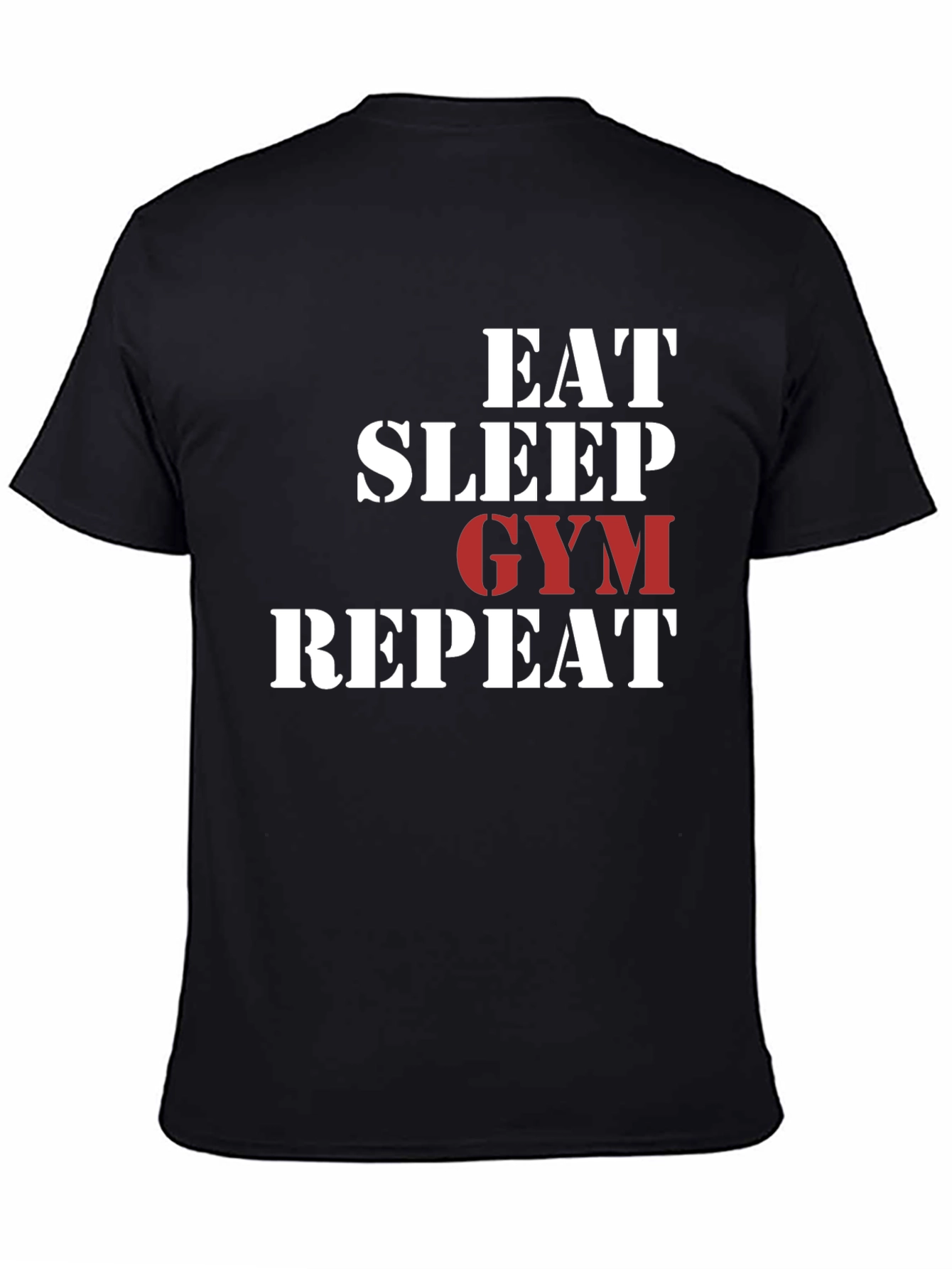 Eat Sleep Gym Repeat Graphic T-Shirt