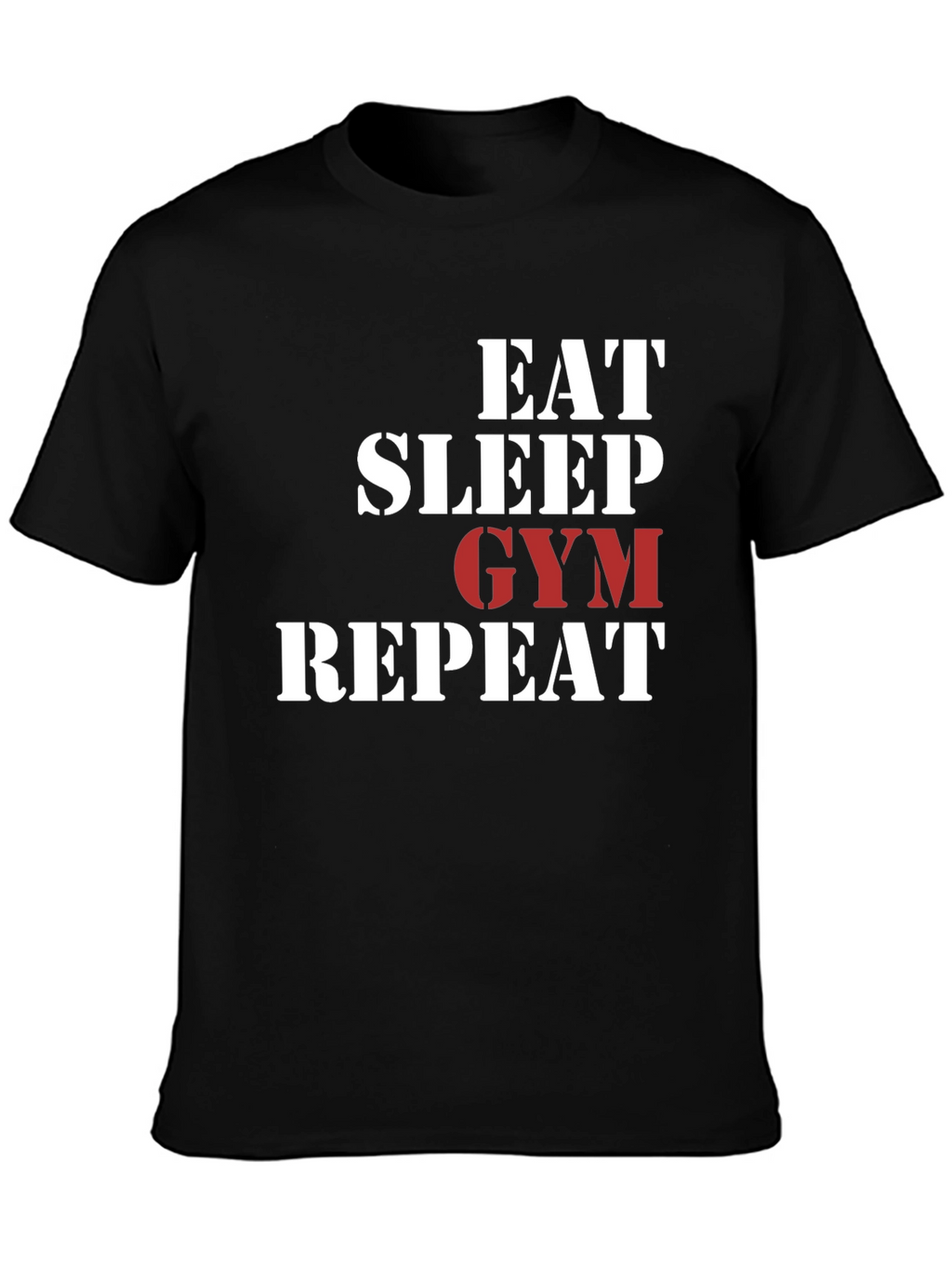 Eat Sleep Gym Repeat Graphic T-Shirt
