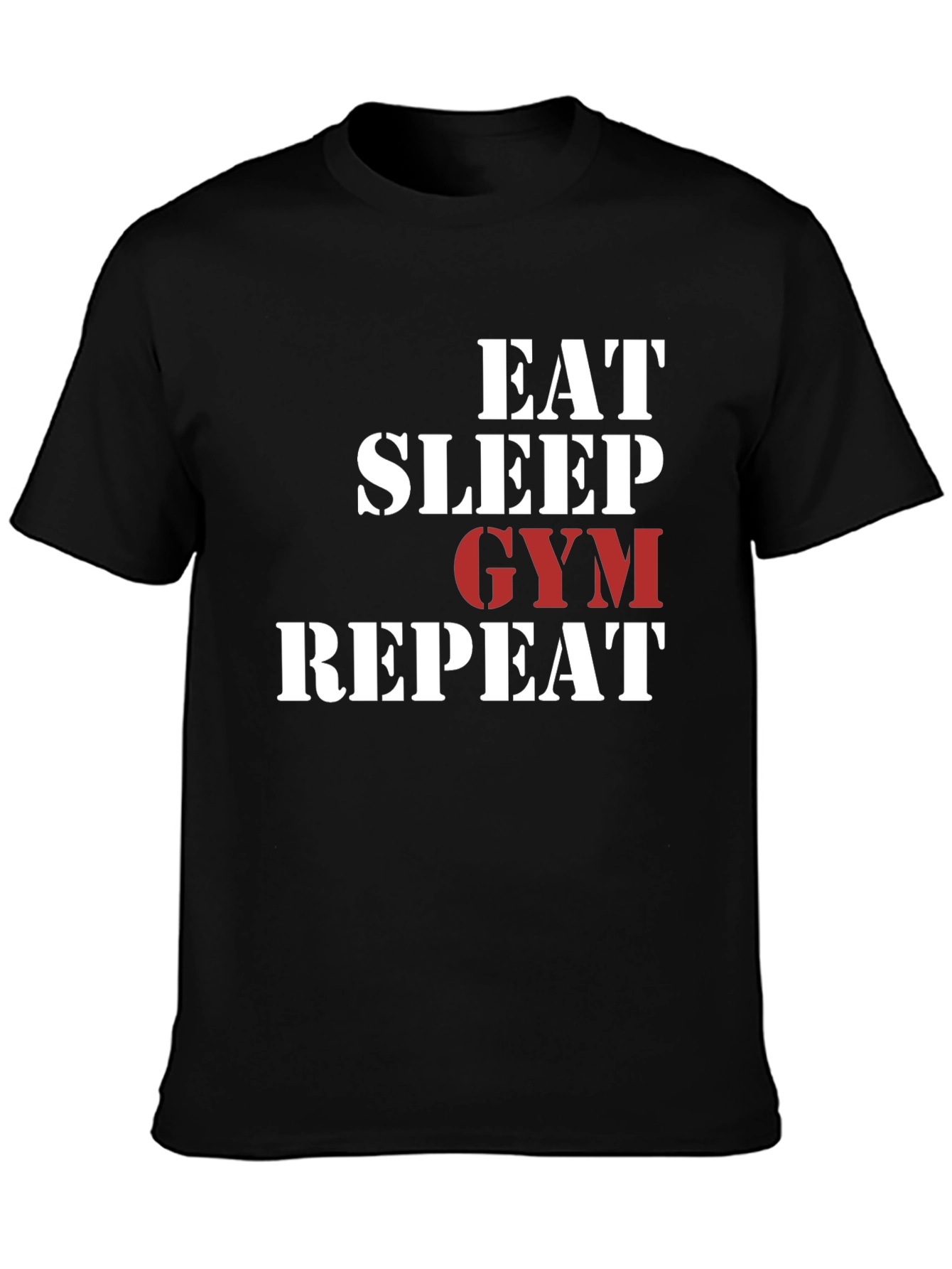 Eat Sleep Gym Repeat Graphic T-Shirt