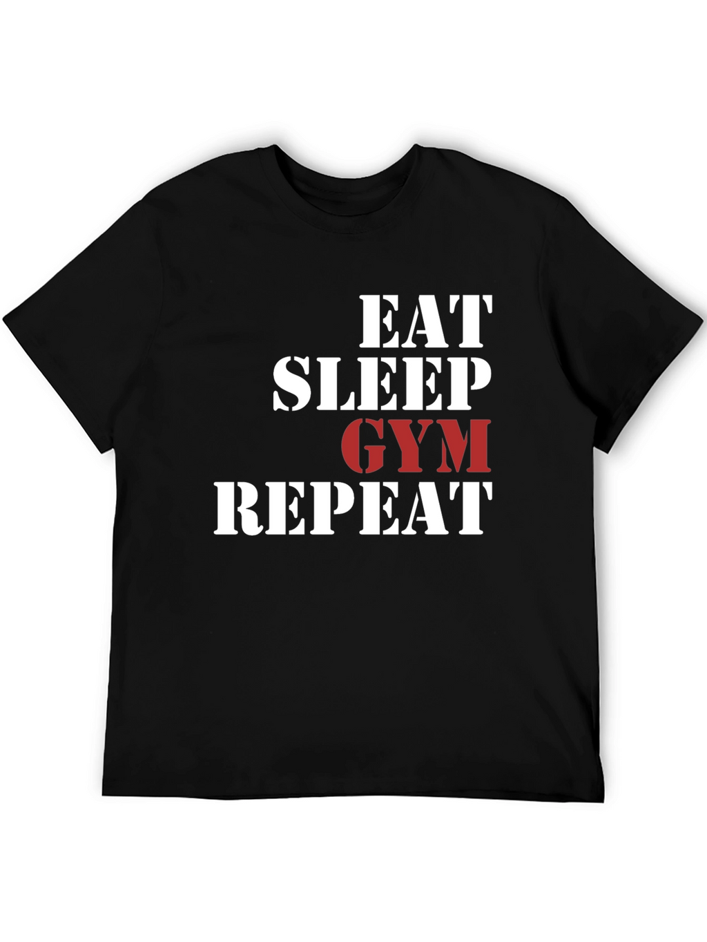 Eat Sleep Gym Repeat Graphic T-Shirt