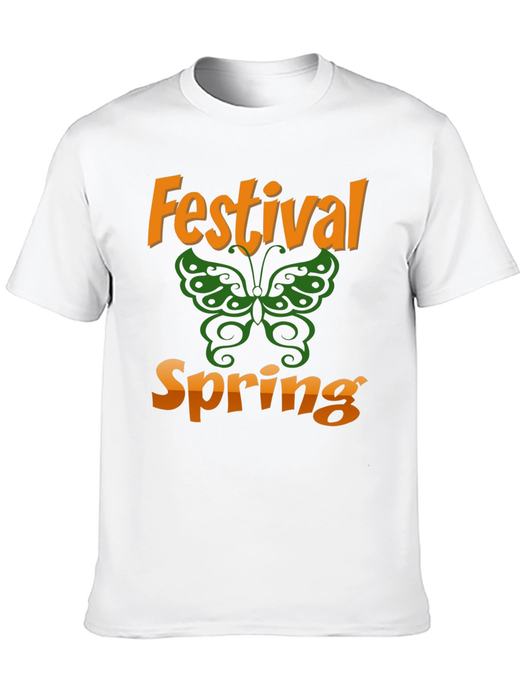 Spring Festival Butterfly Graphic T-Shirt