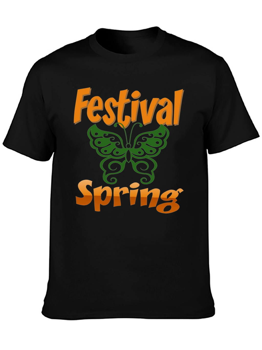 Spring Festival Butterfly Graphic T-Shirt