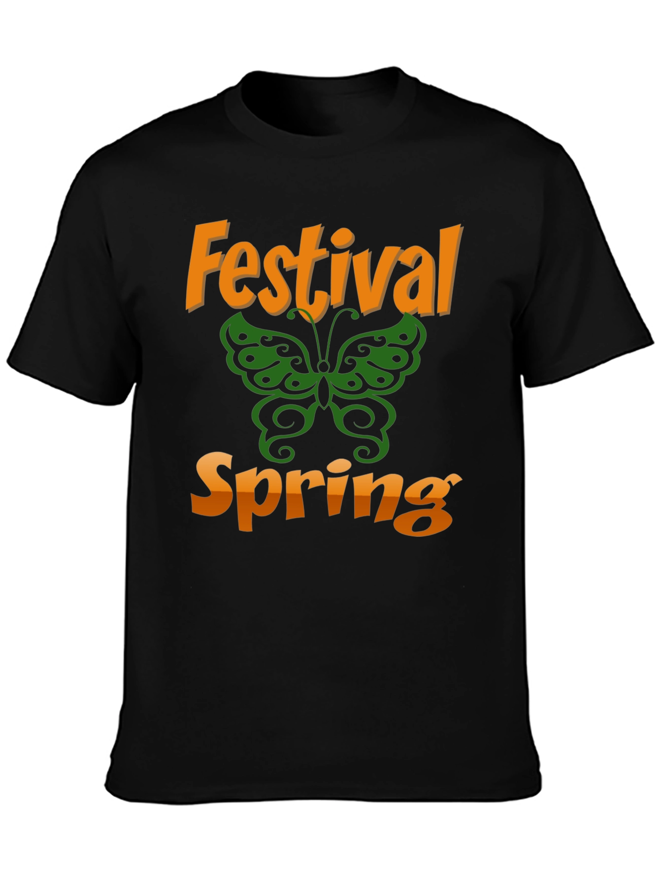 Spring Festival Butterfly Graphic T-Shirt