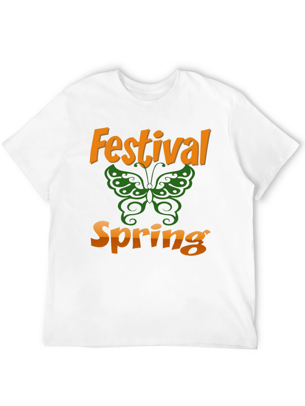 Spring Festival Butterfly Graphic T-Shirt