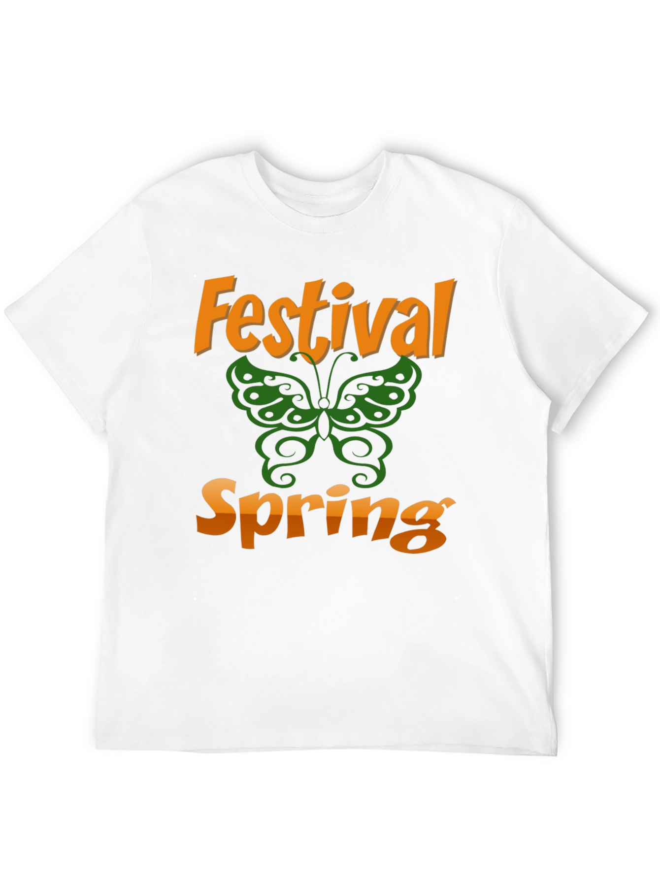 Spring Festival Butterfly Graphic T-Shirt