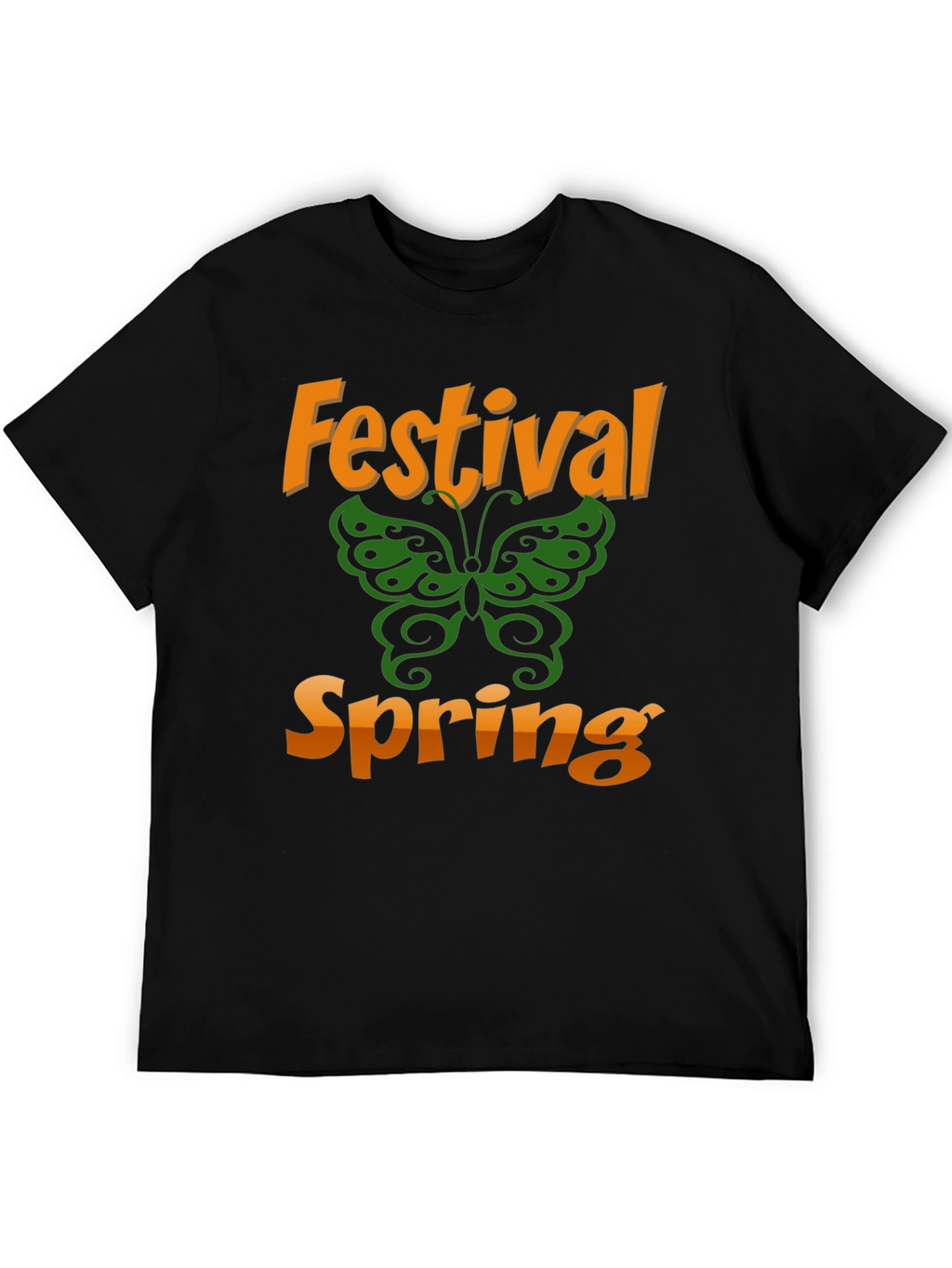 Spring Festival Butterfly Graphic T-Shirt