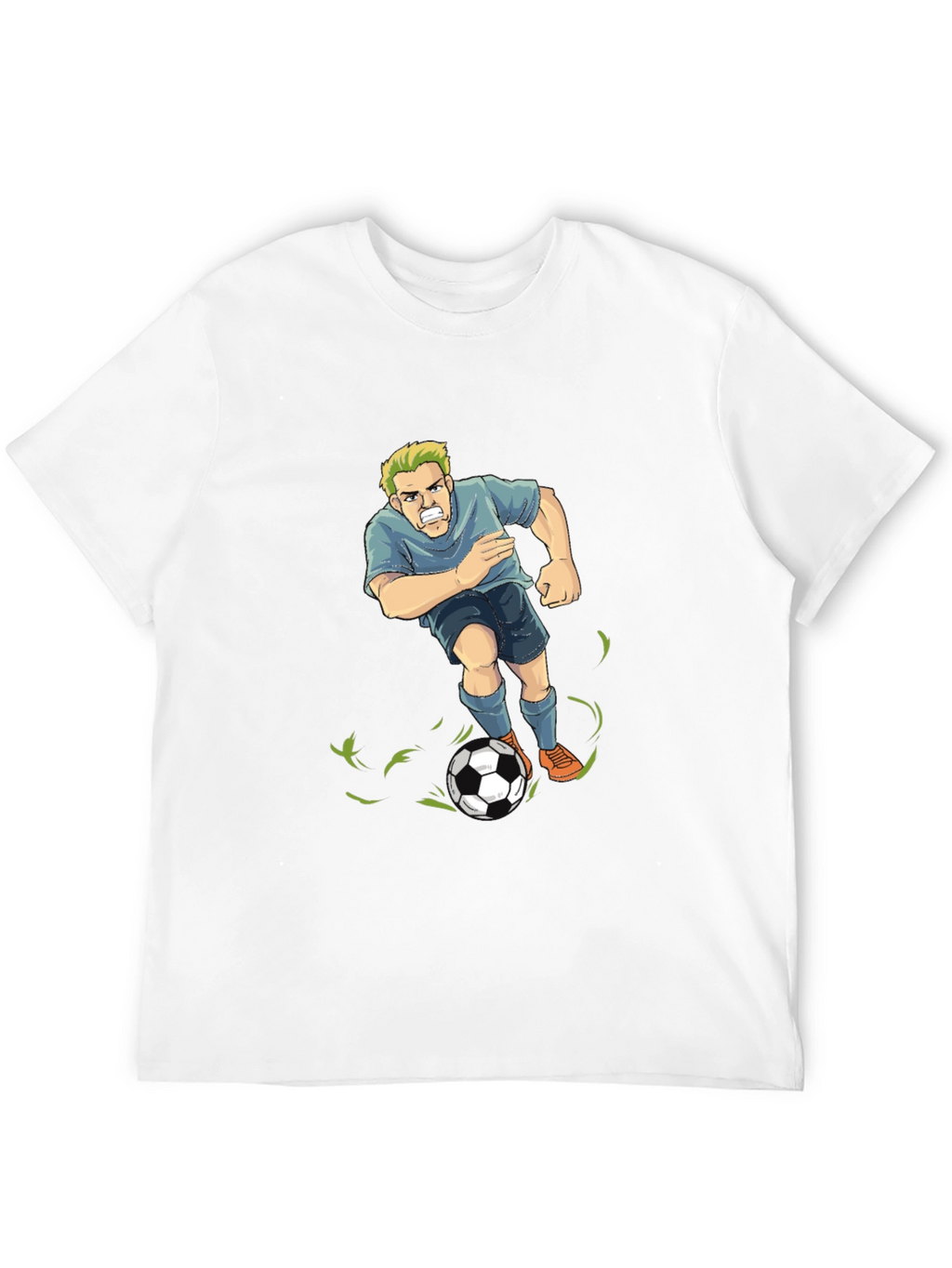 Soccer Player Graphic T-Shirt - Black