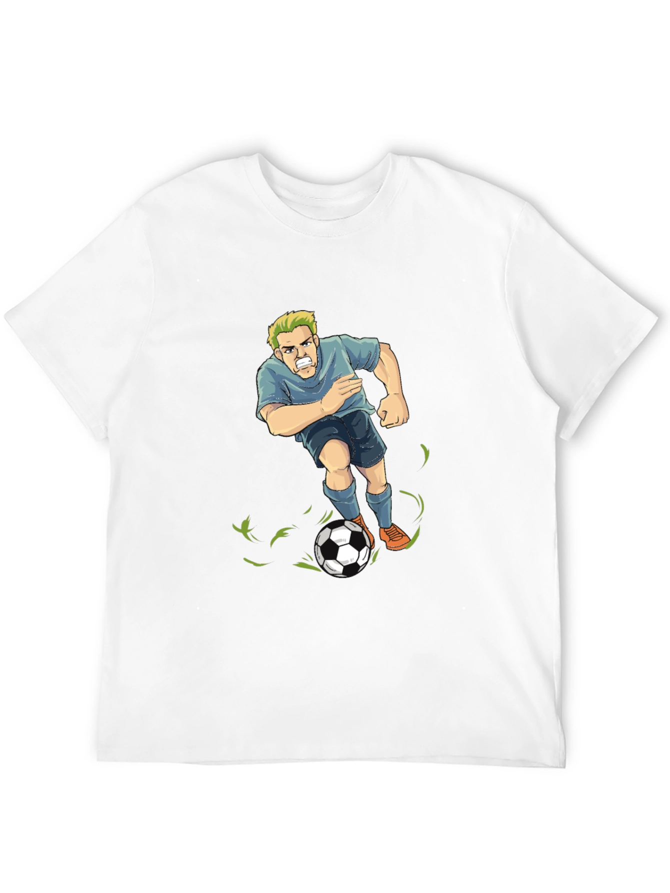 Soccer Player Graphic T-Shirt - Black