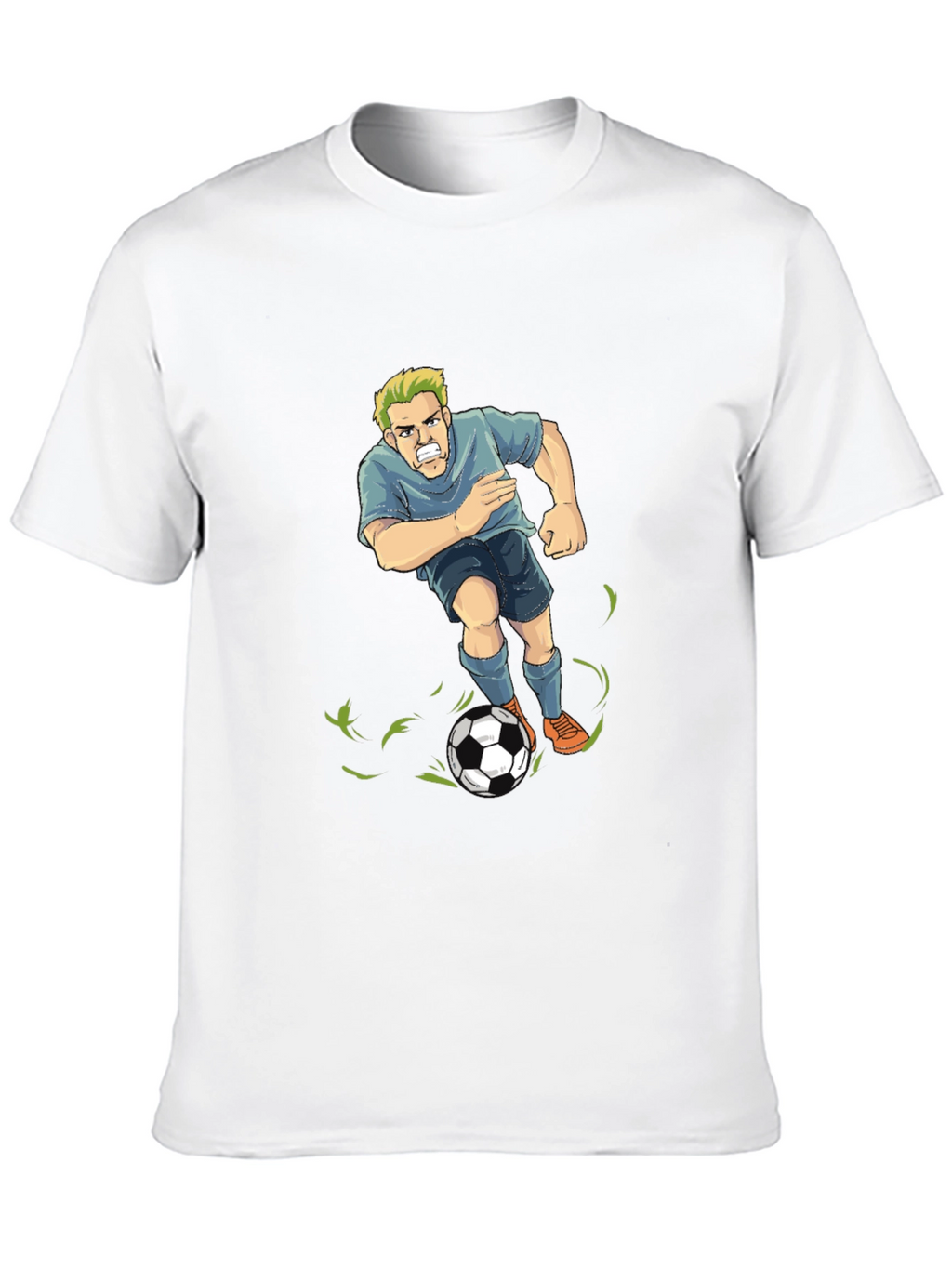 Soccer Player Graphic T-Shirt - Black
