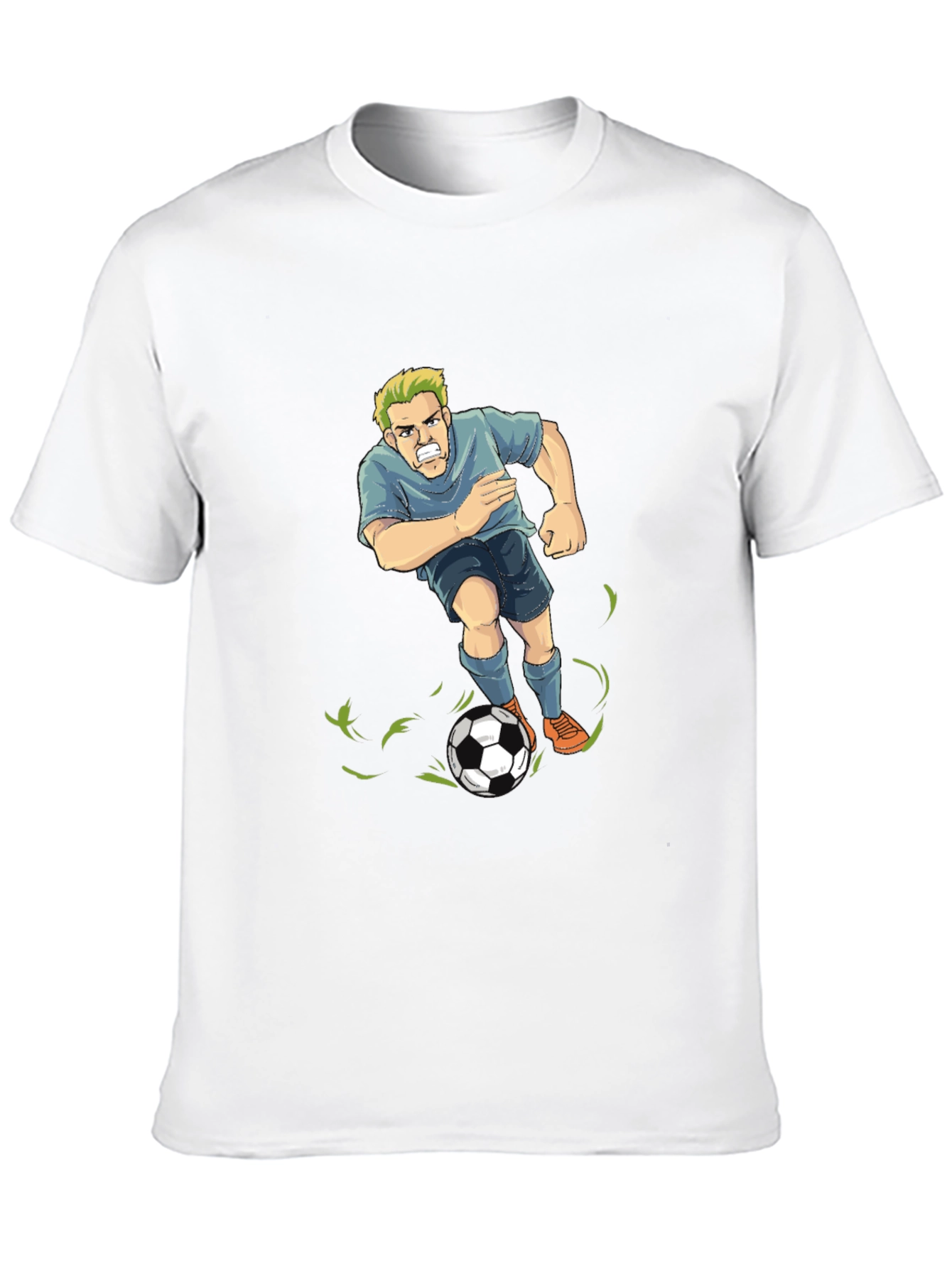 Soccer Player Graphic T-Shirt - Black
