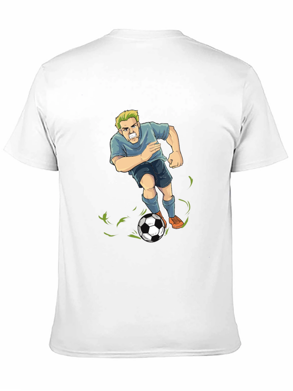 Soccer Player Graphic T-Shirt - Black