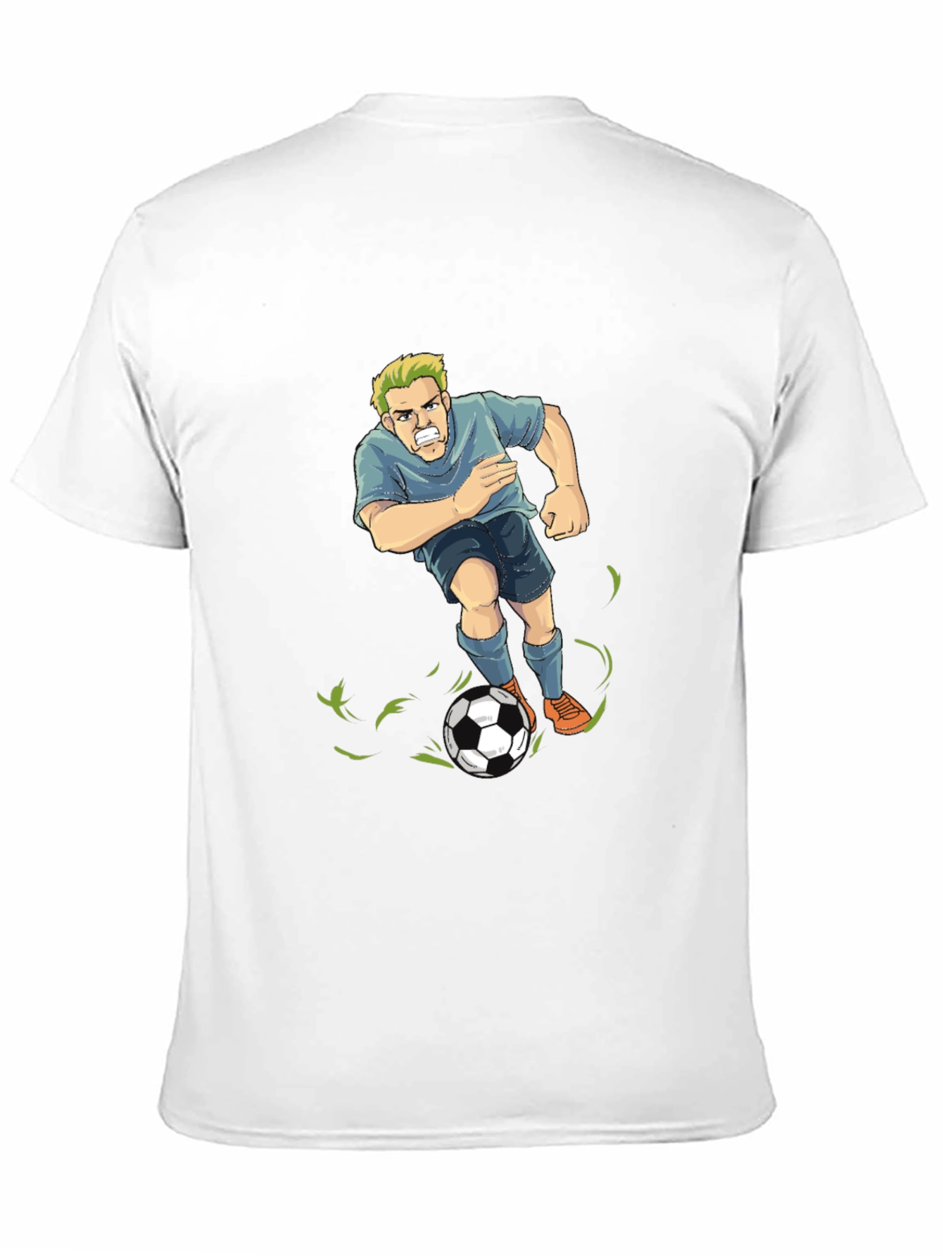 Soccer Player Graphic T-Shirt - Black