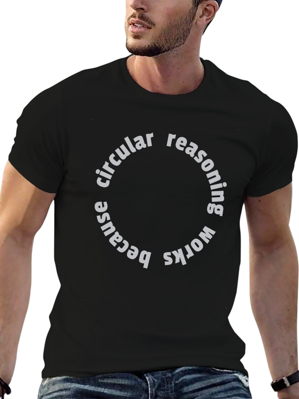 Circular Reasoning Graphic Tee - Funny Paradox Shirt